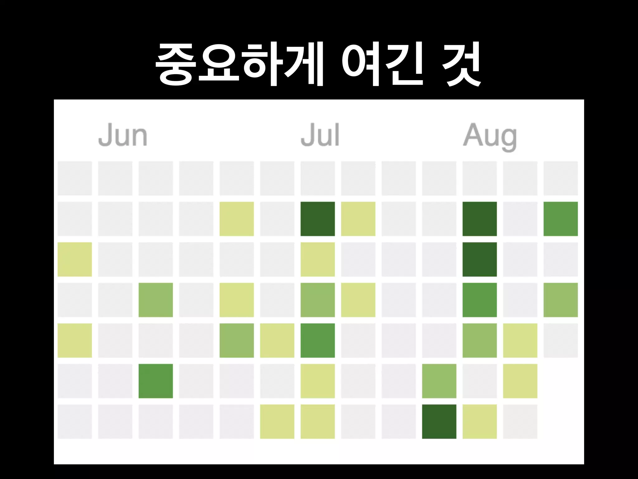 중요하게 여긴 것 
 