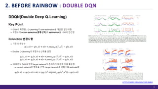 2. BEFORE RAINBOW : DOUBLE DQN
4
HTTPS://ARXIV.ORG/ABS/1509.06461
 