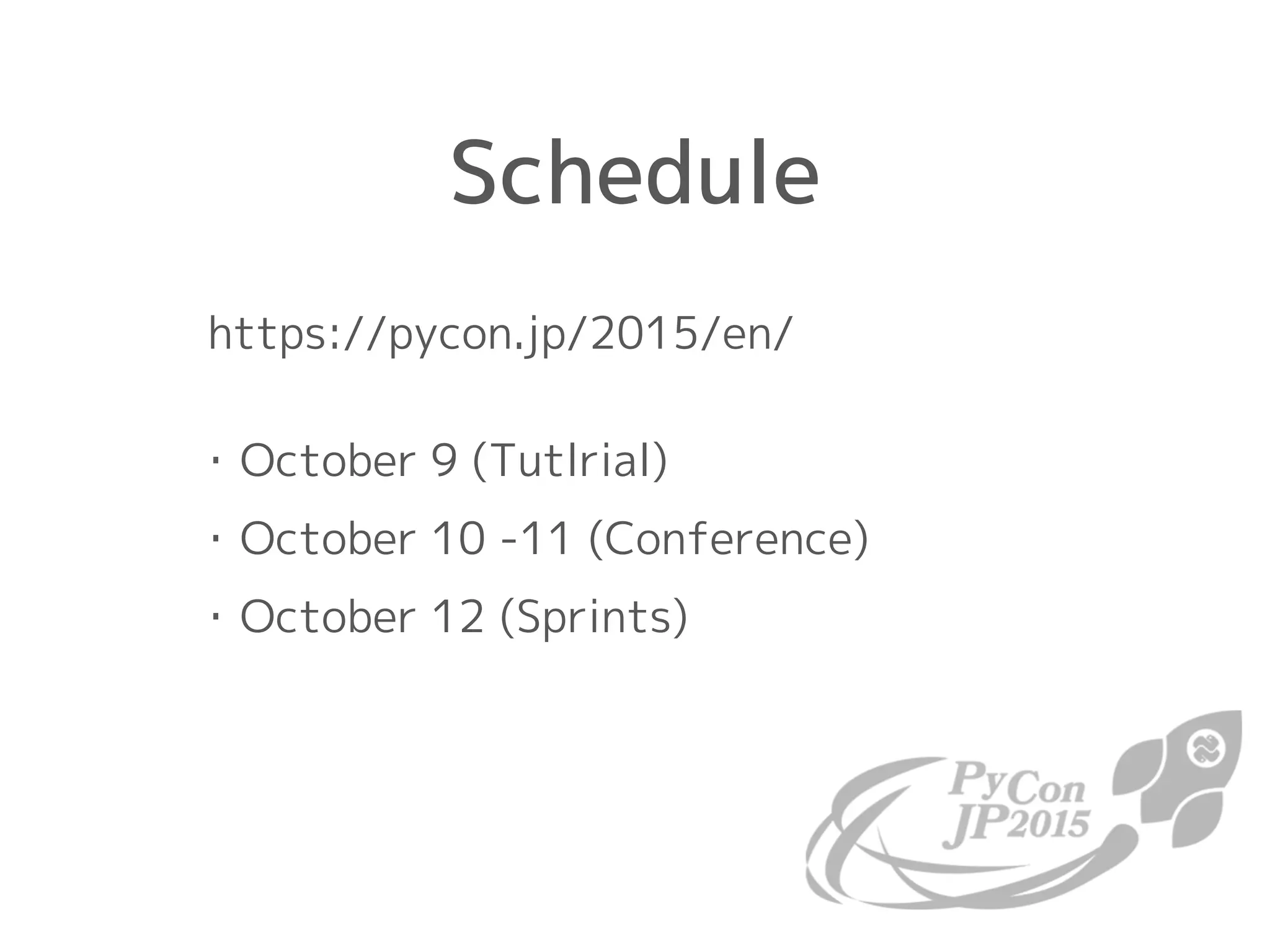Introduction of PyCon JP 2015 at PyCon APAC/Taiwan 2015