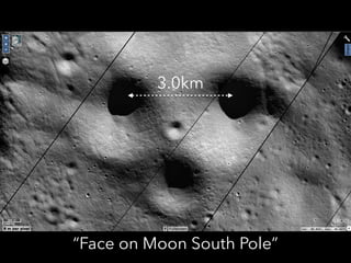 [LROC]
3.0km
Face on Moon South Pole
 