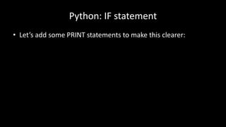 # PROGRAM AnotherSimpleIfStatementPrints:
print(“Please input the first value”)
x = int(input())
print(“Please second the second value”)
y = int(input())
if x > y:
# THEN
print(x, “is bigger than”, y)
else:
print(y, “is bigger than”, x)
# ENDIF;
# END.
 