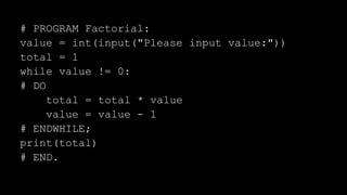 Python: FOR loop
Damian Gordon
 