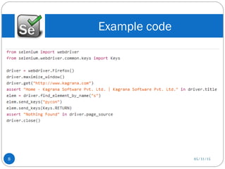 Example code
05/31/158
 