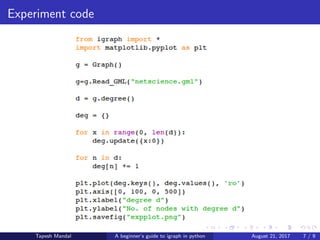 A beginner's guide to igraph in python | PDF