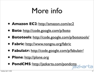 Plone in the Cloud - an on-demand CMS hosted on Amazon EC2