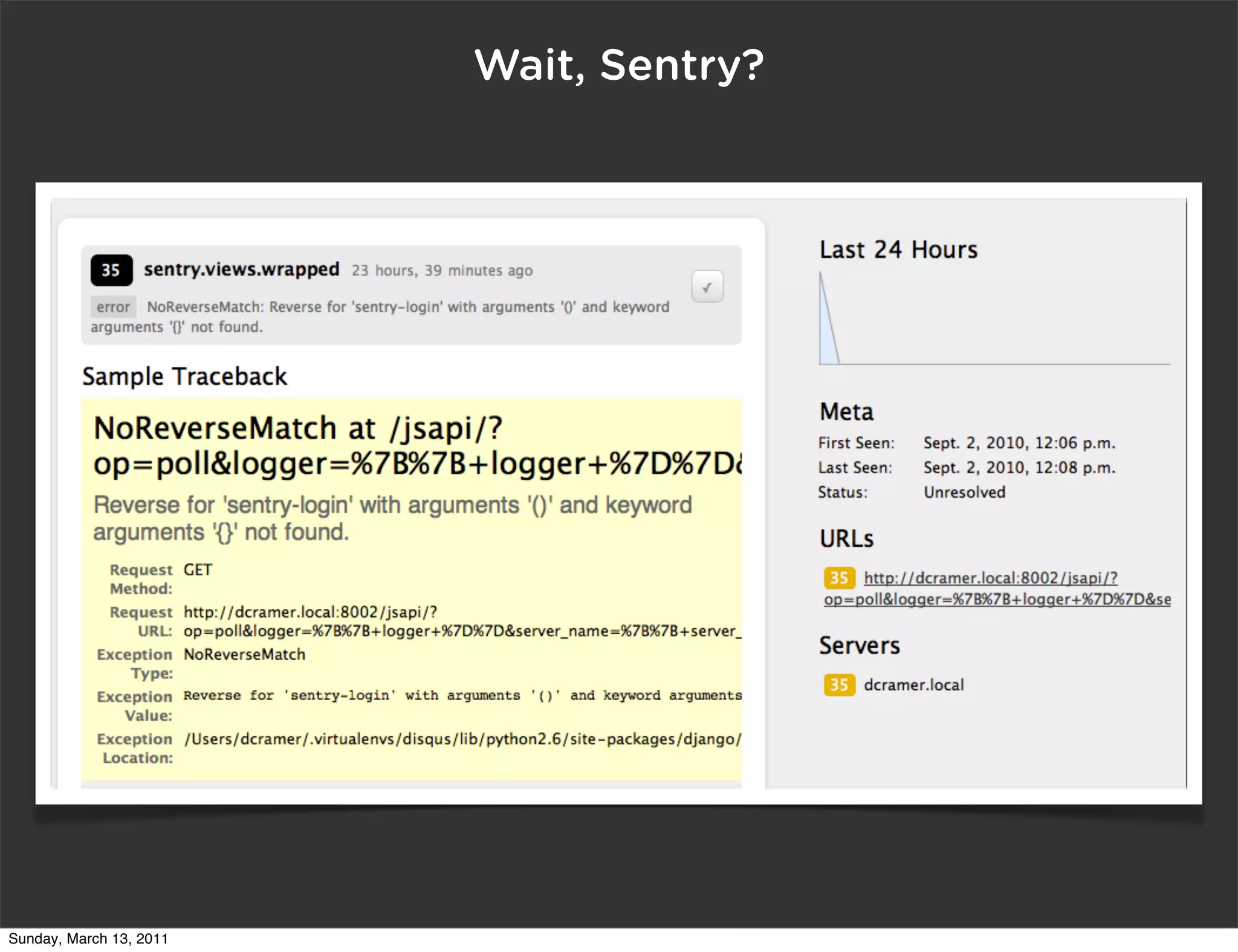 Wait, Sentry?




Sunday, March 13, 2011
 
