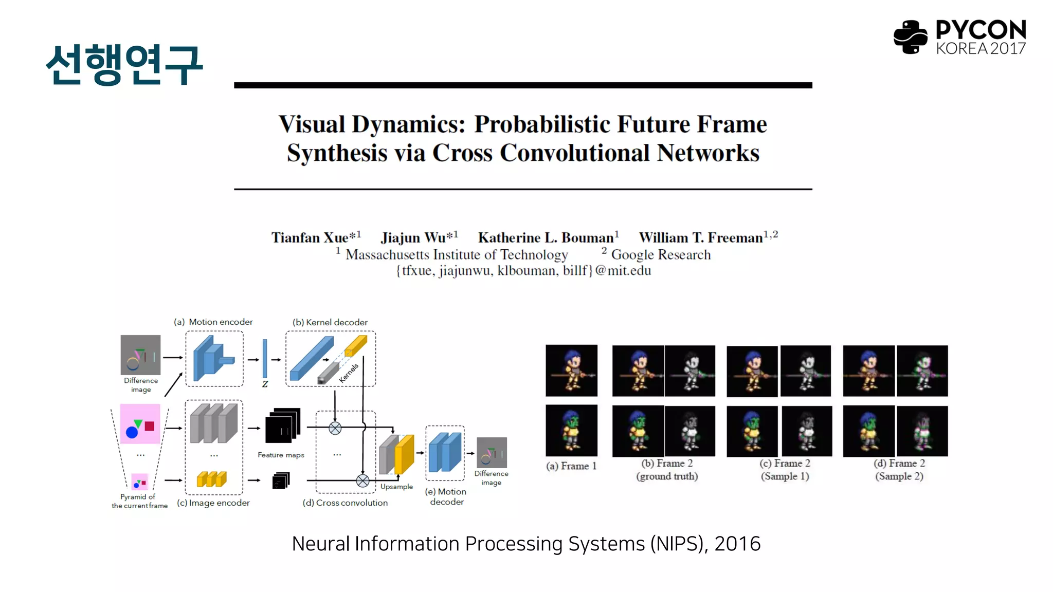 선행연구
Neural Information Processing Systems (NIPS), 2016
 
