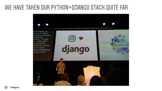 WE HAVE TAKEN OUR PYTHON+DJANGO STACK QUITE FAR
 
