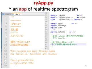 ryApp.py
~ an app of realtime spectrogram
26
 