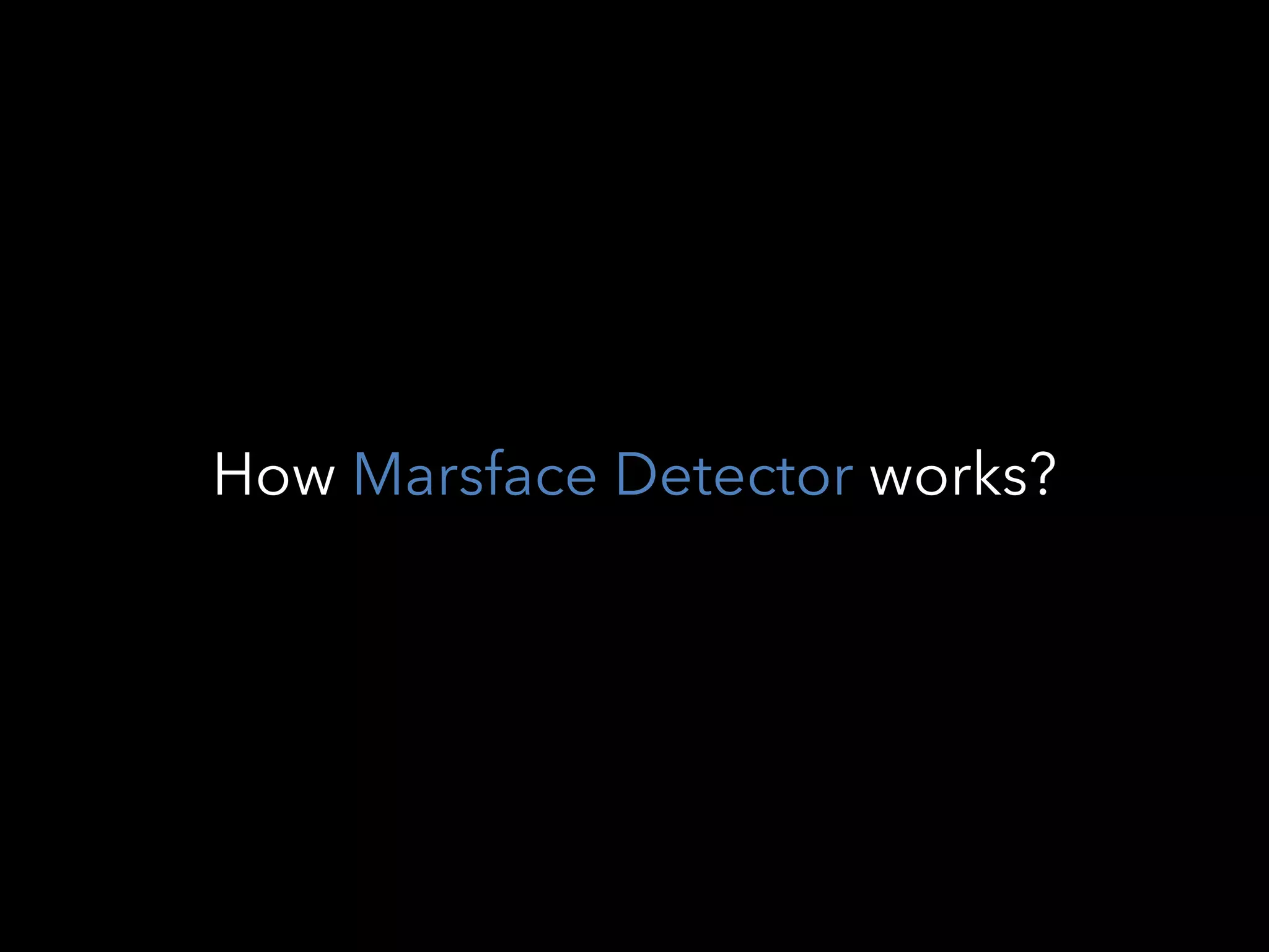 How Marsface Detector works?
 