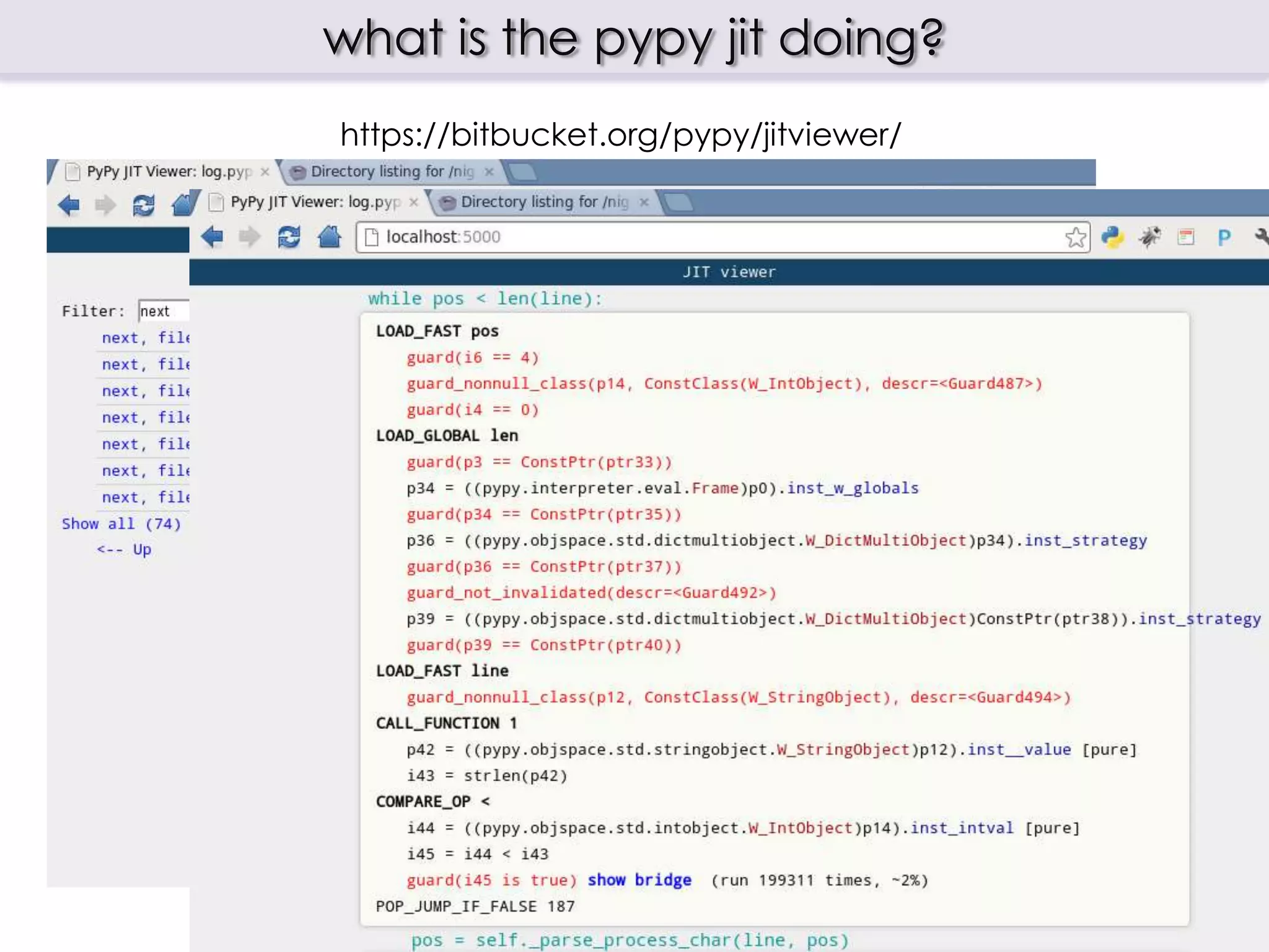 my pypy benchmarks
https://bitbucket.org/hexdump42/pypy-benchmarks

average execution time (in seconds)

benchmark       cpython     pypy-jit              pypy-jit
                2.7.3       1.9                   nightly
bm_csv2xml      88.26/94.   28.89      3.0549 x   28.96      3.3723 x
                04                     faster                faster
bm_csv          1.54/1.65   5.89       3.8122 x   5.78       3.5025 x
                                       slower                slower
bm_openpyxml 1.31/1.21      3.26       2.4871 x   3.15       2.6051 x
                                       slower                slower
bm_xhtml2pdf    1.91/1.95   3.27       1.7155 x   4.22       2.1637 x
                                       slower                slower
 