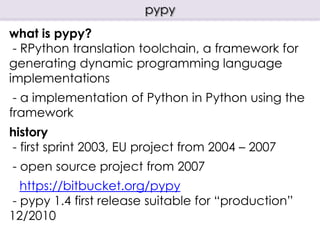 Is Pypy Compliant? _ Welcome to PyPy’s documentation! — PyPy ...