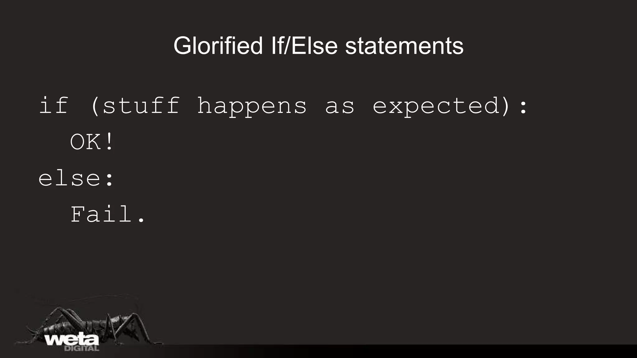 Input -> expected output 