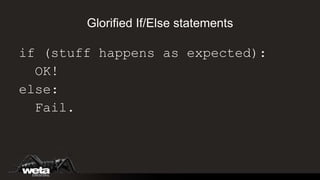 Input -> expected output 