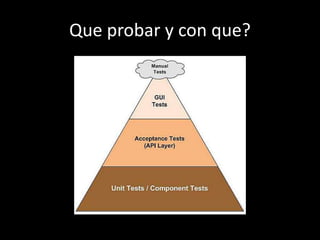 Que probar y con que? 
 