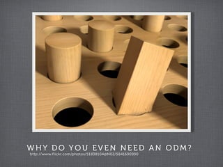 WHY DO YOU EVEN NEED AN ODM?
http://www.flickr.com/photos/51838104@N02/5841690990
 