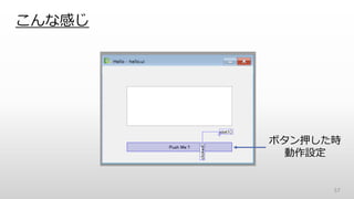 こんな感じ
57
ボタン押した時
動作設定
 