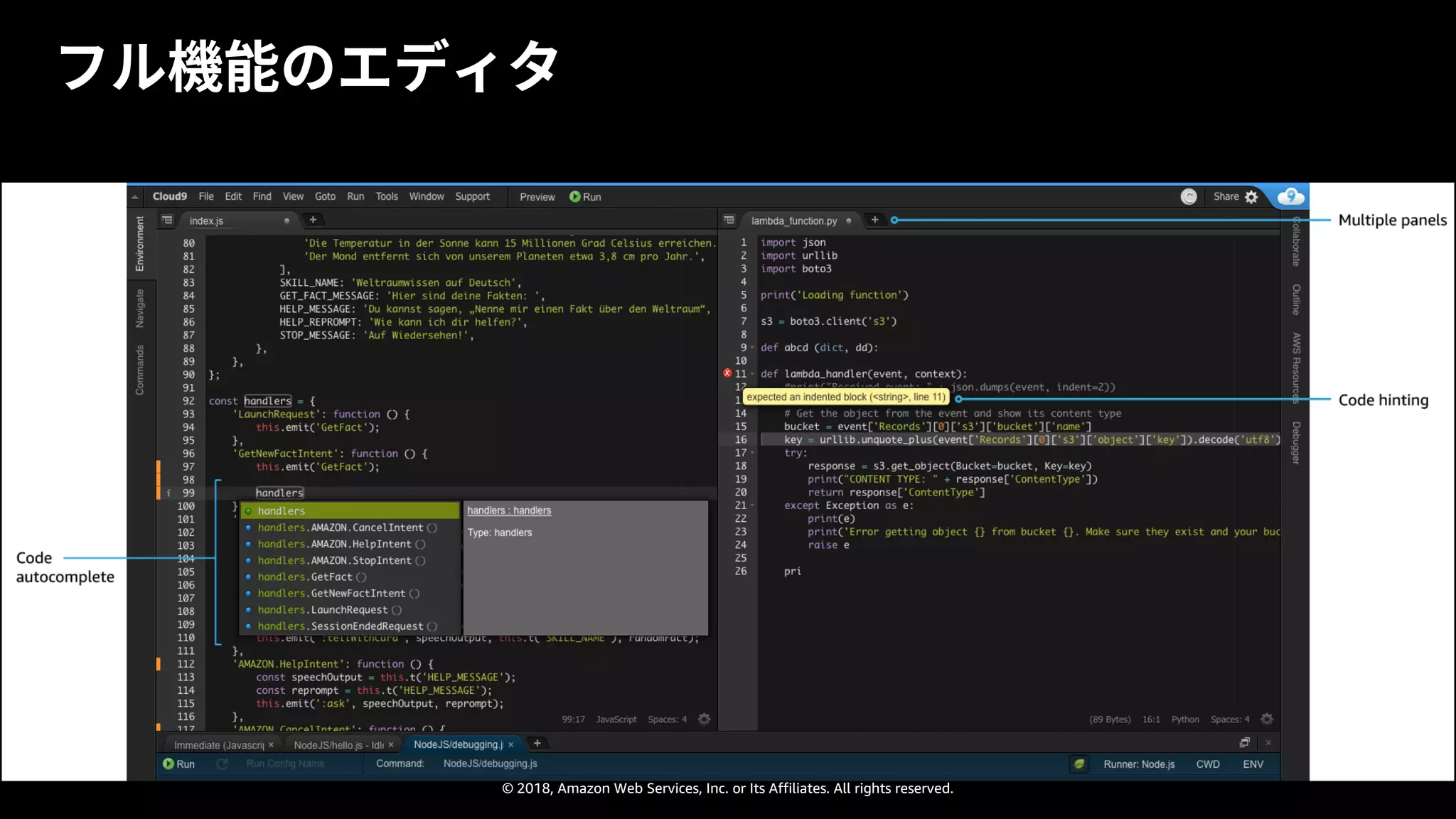 © 2018, Amazon Web Services, Inc. or its Affiliates. All rights reserved.
© 2018, Amazon Web Services, Inc. or Its Affiliates. All rights reserved.
 