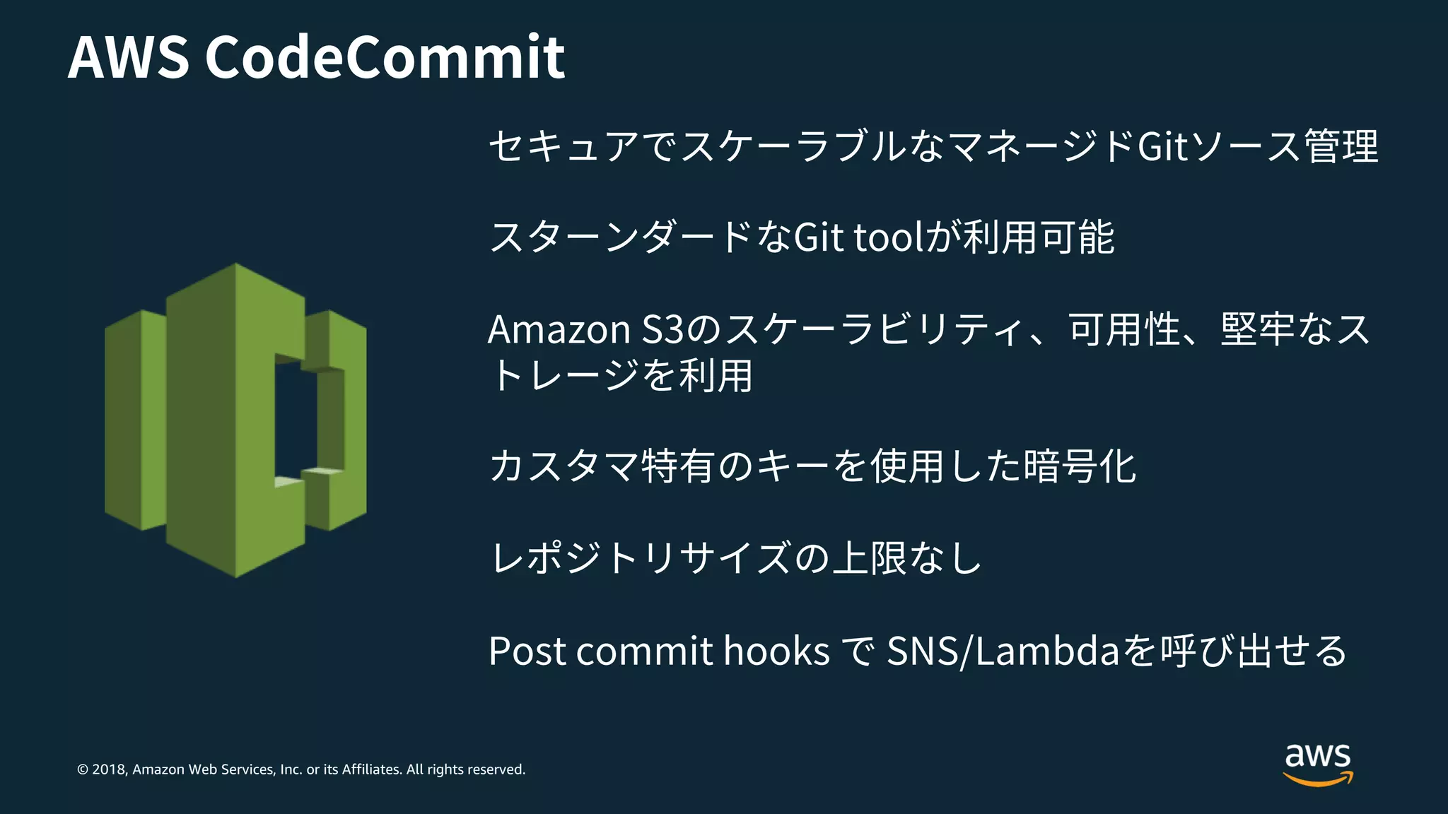 © 2018, Amazon Web Services, Inc. or its Affiliates. All rights reserved.
 