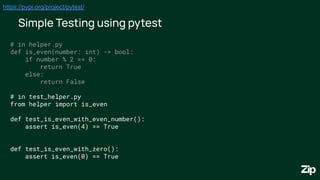 PyCon JP 2024 Streamlining Testing in a Large Python Codebase .pdf