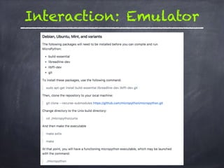 Interaction: Emulator
 
