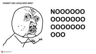 CANNOT USE LOCALHOST:8080?
NOOOOOO
OOOOOOO
OOOOOOO
OOO
 