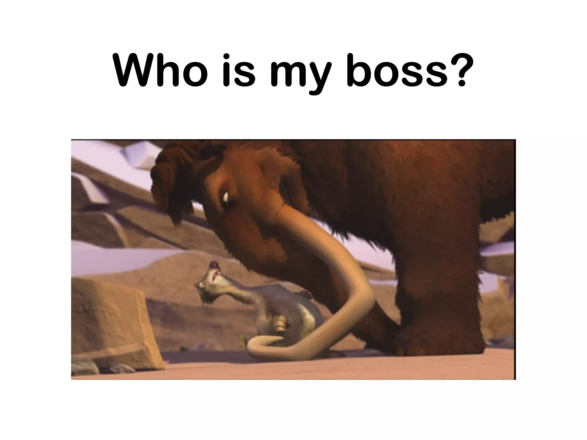 Who is my boss?
 