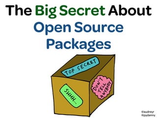 @audreyr
@pydanny
The Big Secret About
Open Source
Packages
 