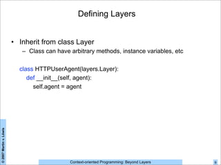 Context-Oriented Programming: Beyond Layers | PPT