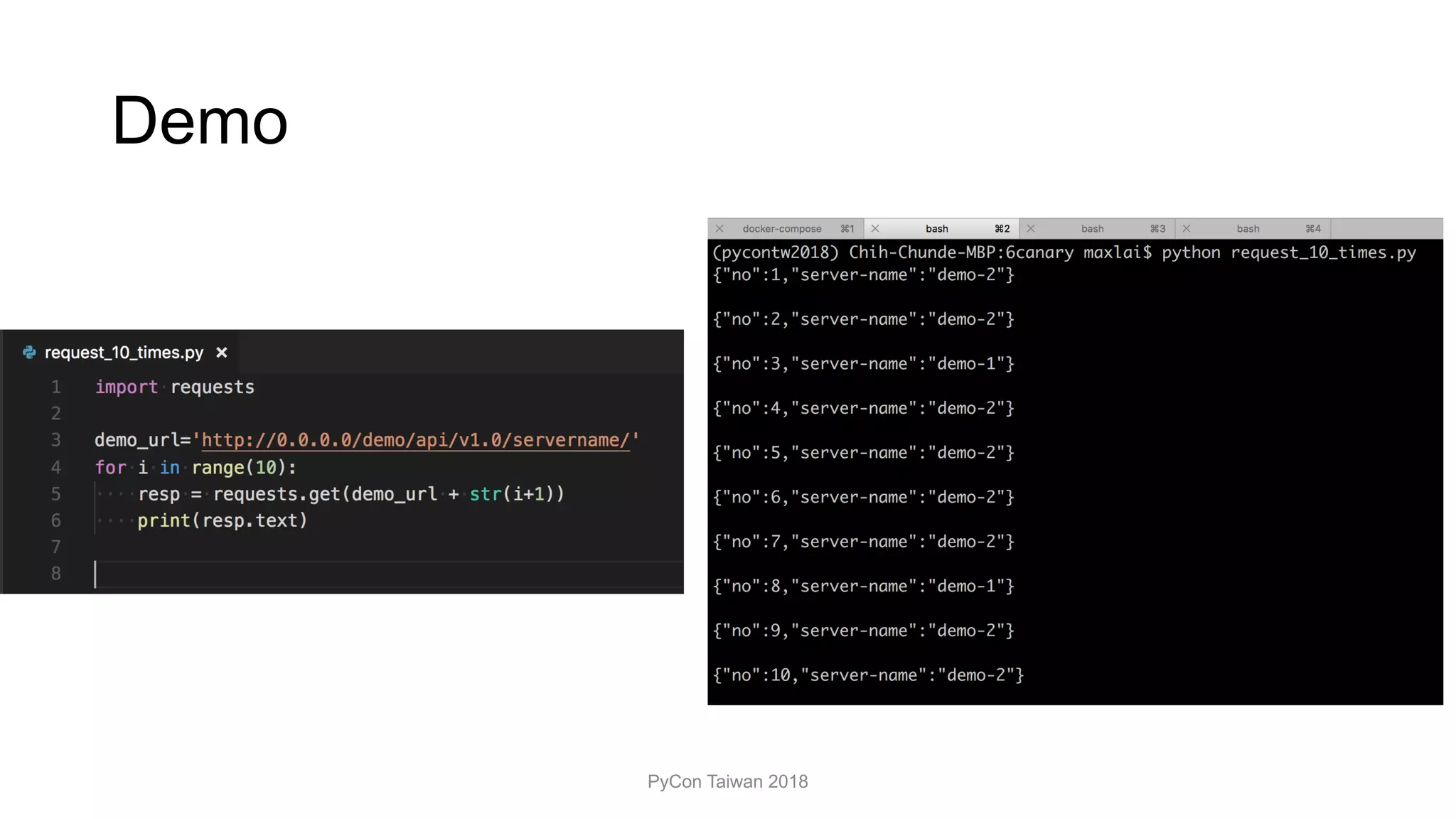Demo
PyCon Taiwan 2018
 