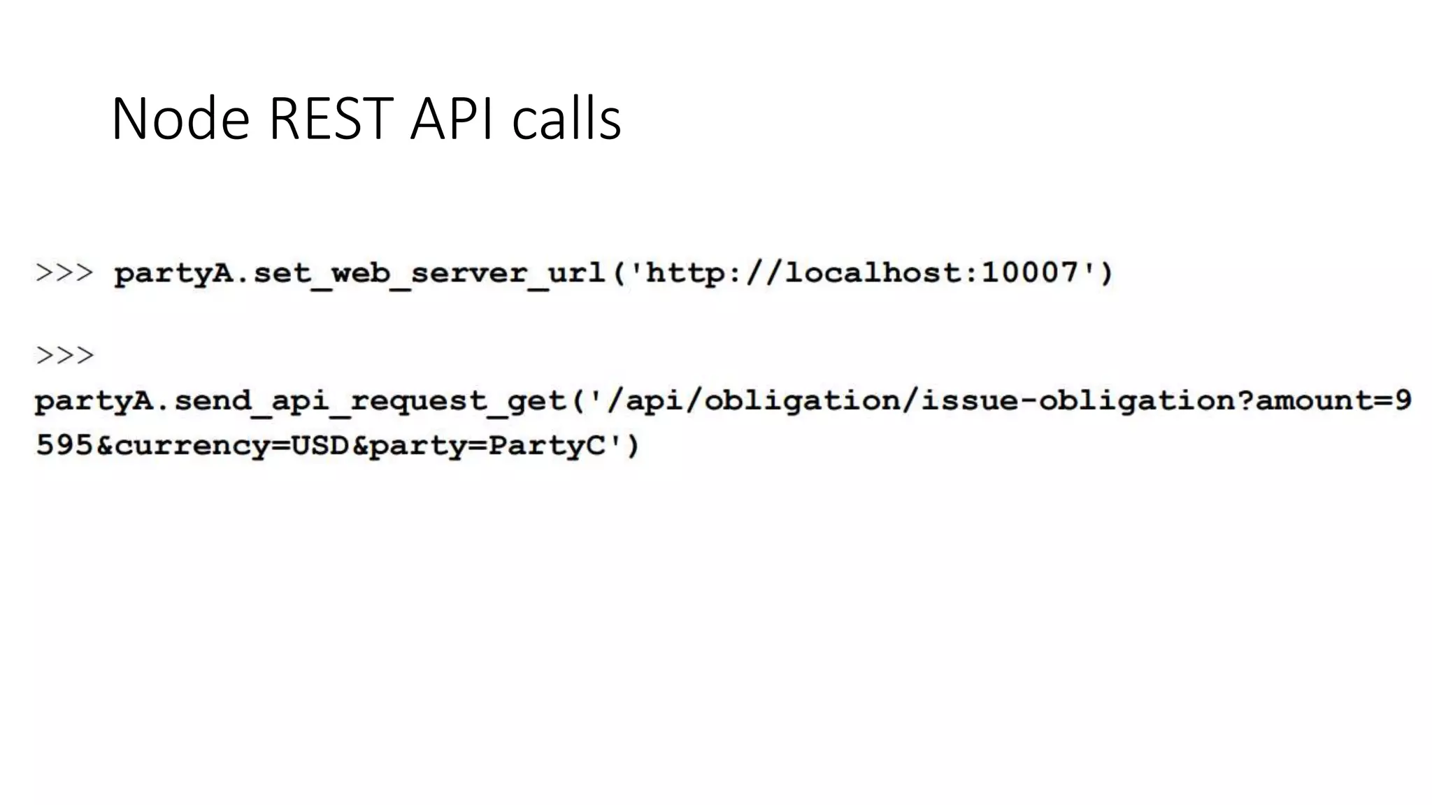 Node REST API calls
 