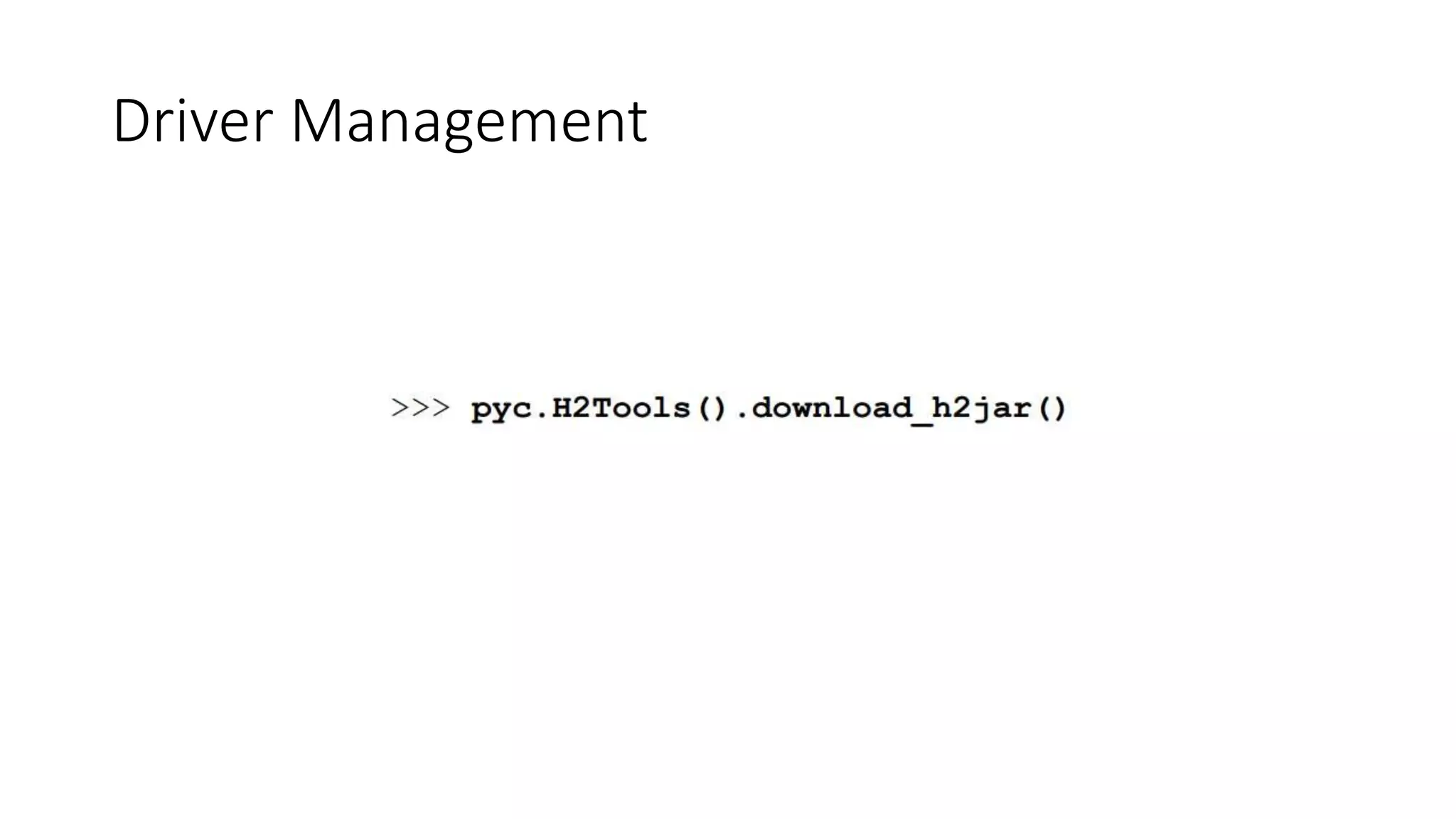 Driver Management
 