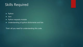 Pycricbuzz - a python library to fetch live cricket scores | PPTX