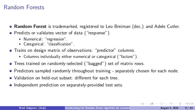 breiman and cutler s random forests for Ece591q machine learning journal paper fall 2005 implementation of breiman's random forest machine learning algorithm frederick livingston. breiman and cutler s random forests for Ece591q machine learning journal paper fall 2005 implementation of breiman's random forest machine learning algorithm frederick livingston.