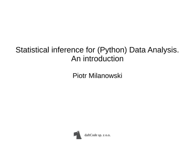 Statistical inference for (Python) Data Analysis. An introduction. | PDF
