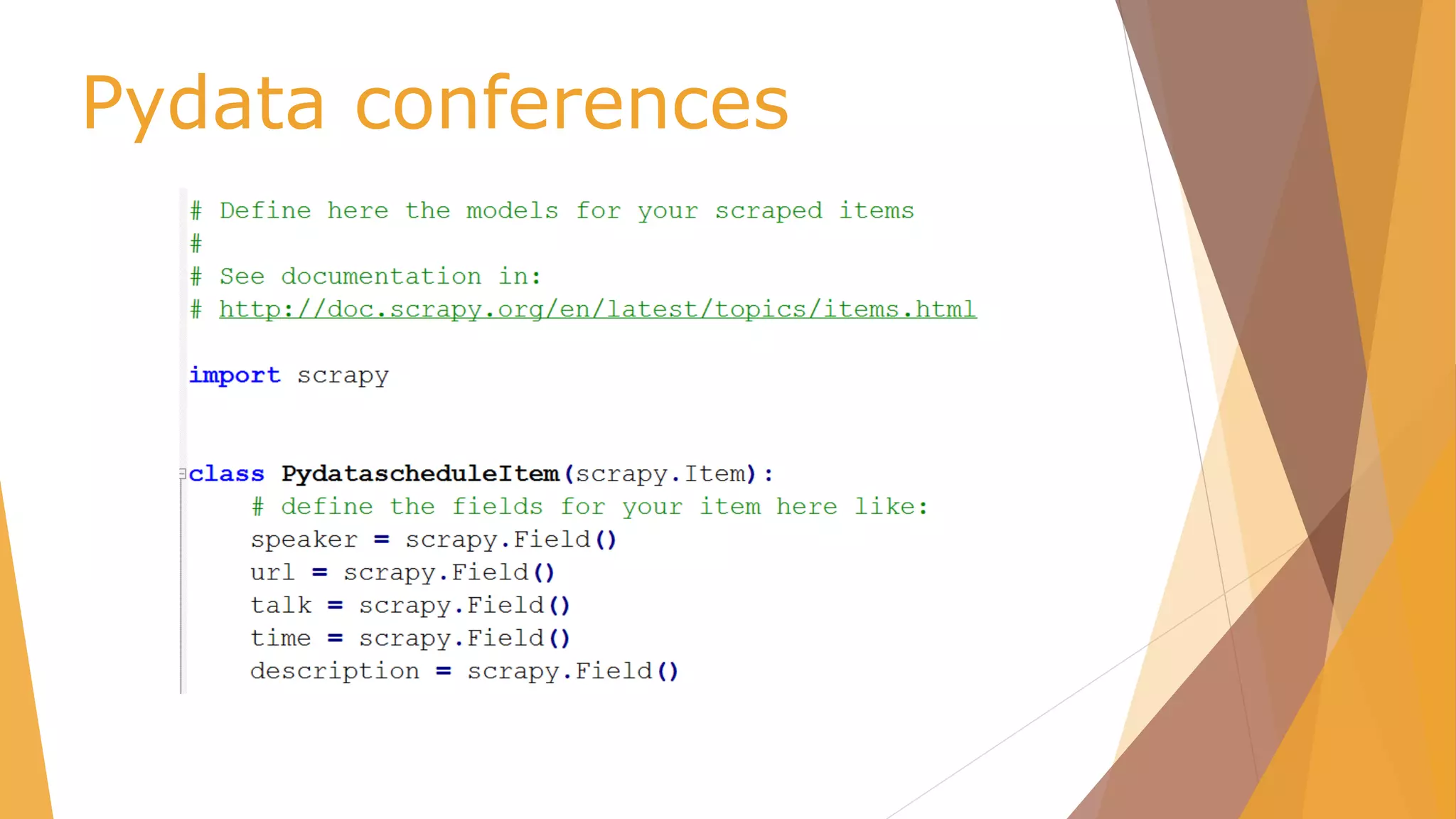 Pydata conferences
 