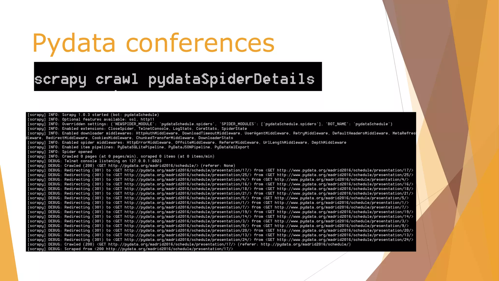Pydata conferences
 