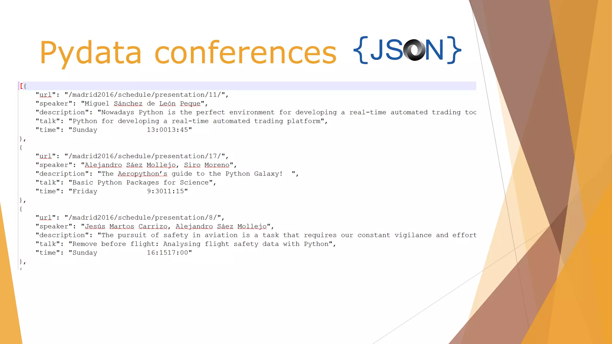 Pydata conferences
 