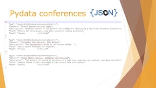 Pydata conferences
 