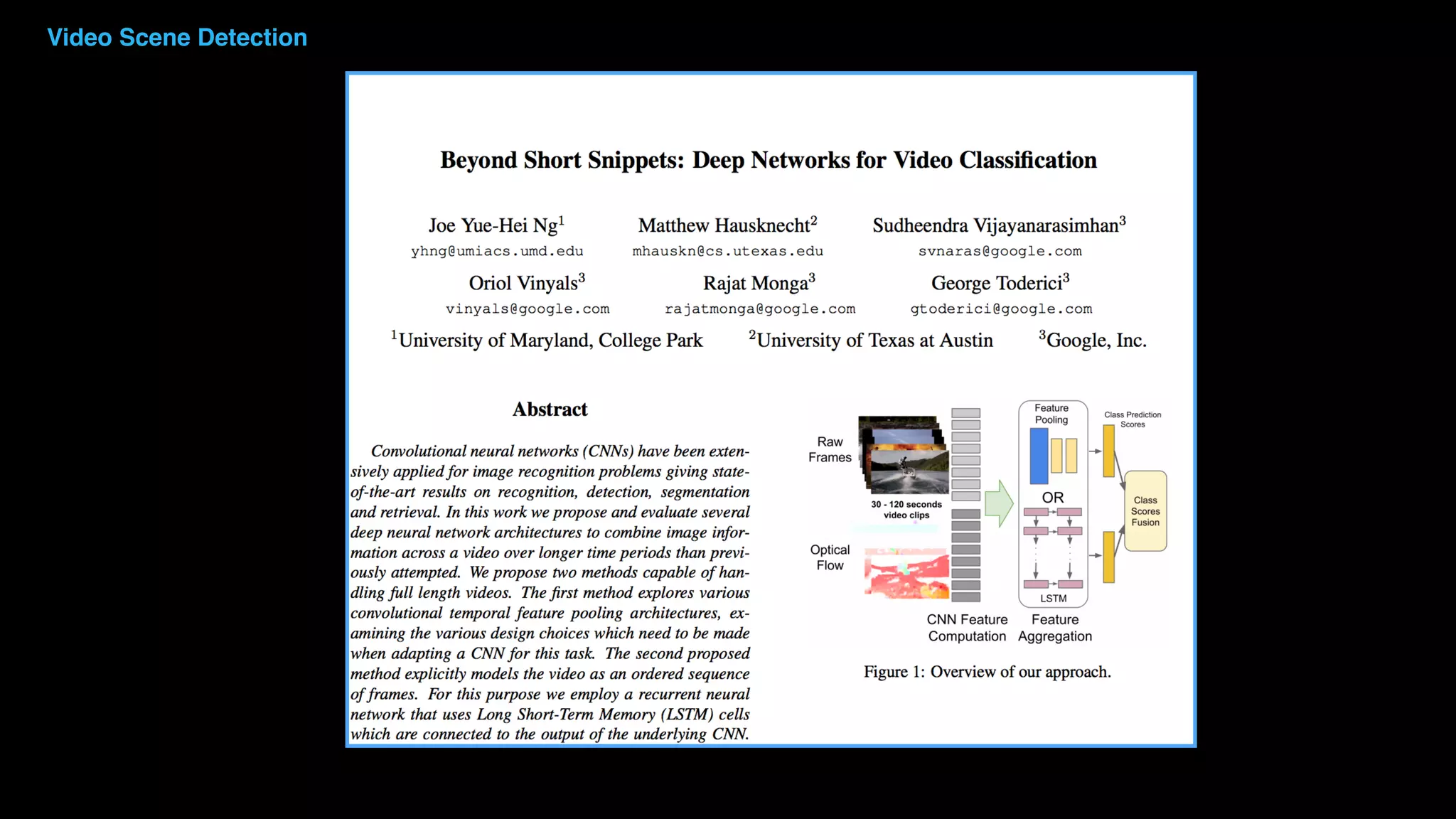 Video Scene Detection 
