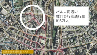 51
パルコ周辺の
推計歩⾏者通⾏量
約3万⼈
推計歩⾏者通⾏量（⼈）
 