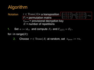 1. Set and compute and . := idA<latexit sha1_base64="8x5909em3Gy7V038h6Zg1Rz9HVI=">AAACBnicdVDLSgNBEJz1GeMr6lGEwSB4CruiJhGUiBePEUwiJCH0TiY6ZHZ2mekVw5KTF3/FiwdFvPoN3vwbJw/BZ0FDUdVNd5cfSWHQdd+dicmp6ZnZ1Fx6fmFxaTmzslo1YawZr7BQhvrCB8OlULyCAiW/iDSHwJe85ndPBn7tmmsjQnWOvYg3A7hUoiMYoJVamY1GF6II6MEhbSC/QRXqAGQi2v1WctxvZbJurpjf3ysU6W/i5dwhsmSMcivz1miHLA64QibBmLrnRthMQKNgkvfTjdjwCFgXLnndUgUBN81k+EafblmlTTuhtqWQDtWvEwkExvQC33YGgFfmpzcQ//LqMXYKzUSoKEau2GhRJ5YUQzrIhLaF5gxlzxJgWthbKbsCDQxtcmkbwuen9H9S3cl5bs47282WjsZxpMg62STbxCN5UiKnpEwqhJFbck8eyZNz5zw4z87LqHXCGc+skW9wXj8A8IOZdA==</latexit><latexit sha1_base64="8x5909em3Gy7V038h6Zg1Rz9HVI=">AAACBnicdVDLSgNBEJz1GeMr6lGEwSB4CruiJhGUiBePEUwiJCH0TiY6ZHZ2mekVw5KTF3/FiwdFvPoN3vwbJw/BZ0FDUdVNd5cfSWHQdd+dicmp6ZnZ1Fx6fmFxaTmzslo1YawZr7BQhvrCB8OlULyCAiW/iDSHwJe85ndPBn7tmmsjQnWOvYg3A7hUoiMYoJVamY1GF6II6MEhbSC/QRXqAGQi2v1WctxvZbJurpjf3ysU6W/i5dwhsmSMcivz1miHLA64QibBmLrnRthMQKNgkvfTjdjwCFgXLnndUgUBN81k+EafblmlTTuhtqWQDtWvEwkExvQC33YGgFfmpzcQ//LqMXYKzUSoKEau2GhRJ5YUQzrIhLaF5gxlzxJgWthbKbsCDQxtcmkbwuen9H9S3cl5bs47282WjsZxpMg62STbxCN5UiKnpEwqhJFbck8eyZNz5zw4z87LqHXCGc+skW9wXj8A8IOZdA==</latexit><latexit sha1_base64="8x5909em3Gy7V038h6Zg1Rz9HVI=">AAACBnicdVDLSgNBEJz1GeMr6lGEwSB4CruiJhGUiBePEUwiJCH0TiY6ZHZ2mekVw5KTF3/FiwdFvPoN3vwbJw/BZ0FDUdVNd5cfSWHQdd+dicmp6ZnZ1Fx6fmFxaTmzslo1YawZr7BQhvrCB8OlULyCAiW/iDSHwJe85ndPBn7tmmsjQnWOvYg3A7hUoiMYoJVamY1GF6II6MEhbSC/QRXqAGQi2v1WctxvZbJurpjf3ysU6W/i5dwhsmSMcivz1miHLA64QibBmLrnRthMQKNgkvfTjdjwCFgXLnndUgUBN81k+EafblmlTTuhtqWQDtWvEwkExvQC33YGgFfmpzcQ//LqMXYKzUSoKEau2GhRJ5YUQzrIhLaF5gxlzxJgWthbKbsCDQxtcmkbwuen9H9S3cl5bs47282WjsZxpMg62STbxCN5UiKnpEwqhJFbck8eyZNz5zw4z87LqHXCGc+skW9wXj8A8IOZdA==</latexit><latexit sha1_base64="8x5909em3Gy7V038h6Zg1Rz9HVI=">AAACBnicdVDLSgNBEJz1GeMr6lGEwSB4CruiJhGUiBePEUwiJCH0TiY6ZHZ2mekVw5KTF3/FiwdFvPoN3vwbJw/BZ0FDUdVNd5cfSWHQdd+dicmp6ZnZ1Fx6fmFxaTmzslo1YawZr7BQhvrCB8OlULyCAiW/iDSHwJe85ndPBn7tmmsjQnWOvYg3A7hUoiMYoJVamY1GF6II6MEhbSC/QRXqAGQi2v1WctxvZbJurpjf3ysU6W/i5dwhsmSMcivz1miHLA64QibBmLrnRthMQKNgkvfTjdjwCFgXLnndUgUBN81k+EafblmlTTuhtqWQDtWvEwkExvQC33YGgFfmpzcQ//LqMXYKzUSoKEau2GhRJ5YUQzrIhLaF5gxlzxJgWthbKbsCDQxtcmkbwuen9H9S3cl5bs47282WjsZxpMg62STbxCN5UiKnpEwqhJFbck8eyZNz5zw4z87LqHXCGc+skW9wXj8A8IOZdA==</latexit>
FT<latexit sha1_base64="HmkvYqdftULUHmigM7GGEmqFgek=">AAAB7HicdVDLSsNAFL2pr1pfVZduBovgKiRibbuRgiAuKzRtoQ1lMp20QyeTMDMRSug3uHGhiFs/yJ1/4/Qh+Dxw4XDOvdx7T5BwprTjvFu5ldW19Y38ZmFre2d3r7h/0FJxKgn1SMxj2QmwopwJ6mmmOe0kkuIo4LQdjK9mfvuOSsVi0dSThPoRHgoWMoK1kbzrftac9oslx65VLsrVGvpNXNuZowRLNPrFt94gJmlEhSYcK9V1nUT7GZaaEU6nhV6qaILJGA9p11CBI6r8bH7sFJ0YZYDCWJoSGs3VrxMZjpSaRIHpjLAeqZ/eTPzL66Y6rPoZE0mqqSCLRWHKkY7R7HM0YJISzSeGYCKZuRWREZaYaJNPwYTw+Sn6n7TObNex3dvzUv1yGUcejuAYTsGFCtThBhrgAQEG9/AIT5awHqxn62XRmrOWM4fwDdbrB3bHjx0=</latexit><latexit sha1_base64="HmkvYqdftULUHmigM7GGEmqFgek=">AAAB7HicdVDLSsNAFL2pr1pfVZduBovgKiRibbuRgiAuKzRtoQ1lMp20QyeTMDMRSug3uHGhiFs/yJ1/4/Qh+Dxw4XDOvdx7T5BwprTjvFu5ldW19Y38ZmFre2d3r7h/0FJxKgn1SMxj2QmwopwJ6mmmOe0kkuIo4LQdjK9mfvuOSsVi0dSThPoRHgoWMoK1kbzrftac9oslx65VLsrVGvpNXNuZowRLNPrFt94gJmlEhSYcK9V1nUT7GZaaEU6nhV6qaILJGA9p11CBI6r8bH7sFJ0YZYDCWJoSGs3VrxMZjpSaRIHpjLAeqZ/eTPzL66Y6rPoZE0mqqSCLRWHKkY7R7HM0YJISzSeGYCKZuRWREZaYaJNPwYTw+Sn6n7TObNex3dvzUv1yGUcejuAYTsGFCtThBhrgAQEG9/AIT5awHqxn62XRmrOWM4fwDdbrB3bHjx0=</latexit><latexit sha1_base64="HmkvYqdftULUHmigM7GGEmqFgek=">AAAB7HicdVDLSsNAFL2pr1pfVZduBovgKiRibbuRgiAuKzRtoQ1lMp20QyeTMDMRSug3uHGhiFs/yJ1/4/Qh+Dxw4XDOvdx7T5BwprTjvFu5ldW19Y38ZmFre2d3r7h/0FJxKgn1SMxj2QmwopwJ6mmmOe0kkuIo4LQdjK9mfvuOSsVi0dSThPoRHgoWMoK1kbzrftac9oslx65VLsrVGvpNXNuZowRLNPrFt94gJmlEhSYcK9V1nUT7GZaaEU6nhV6qaILJGA9p11CBI6r8bH7sFJ0YZYDCWJoSGs3VrxMZjpSaRIHpjLAeqZ/eTPzL66Y6rPoZE0mqqSCLRWHKkY7R7HM0YJISzSeGYCKZuRWREZaYaJNPwYTw+Sn6n7TObNex3dvzUv1yGUcejuAYTsGFCtThBhrgAQEG9/AIT5awHqxn62XRmrOWM4fwDdbrB3bHjx0=</latexit><latexit sha1_base64="HmkvYqdftULUHmigM7GGEmqFgek=">AAAB7HicdVDLSsNAFL2pr1pfVZduBovgKiRibbuRgiAuKzRtoQ1lMp20QyeTMDMRSug3uHGhiFs/yJ1/4/Qh+Dxw4XDOvdx7T5BwprTjvFu5ldW19Y38ZmFre2d3r7h/0FJxKgn1SMxj2QmwopwJ6mmmOe0kkuIo4LQdjK9mfvuOSsVi0dSThPoRHgoWMoK1kbzrftac9oslx65VLsrVGvpNXNuZowRLNPrFt94gJmlEhSYcK9V1nUT7GZaaEU6nhV6qaILJGA9p11CBI6r8bH7sFJ0YZYDCWJoSGs3VrxMZjpSaRIHpjLAeqZ/eTPzL66Y6rPoZE0mqqSCLRWHKkY7R7HM0YJISzSeGYCKZuRWREZaYaJNPwYTw+Sn6n7TObNex3dvzUv1yGUcejuAYTsGFCtThBhrgAQEG9/AIT5awHqxn62XRmrOWM4fwDdbrB3bHjx0=</latexit>
F(C) = FC<latexit sha1_base64="KrgaCgdJnxuBuJYdSTT7D15vxq4=">AAAB/nicdVDLSsNAFJ3UV62vqLhyM1iEugmJqG0XSqEgLivYB7QhTKaTdugkGWYmQgkBf8WNC0Xc+h3u/BunD8HngQtnzrmXuff4nFGpbPvdyC0sLi2v5FcLa+sbm1vm9k5LxonApIljFouOjyRhNCJNRRUjHS4ICn1G2v6oPvHbt0RIGkc3asyJG6JBRAOKkdKSZ+5demlvhDhHpfpRBs+hftczzyzaVrV8dlqpwt/EsewpimCOhme+9foxTkISKcyQlF3H5spNkVAUM5IVeokkHOERGpCuphEKiXTT6foZPNRKHwax0BUpOFW/TqQolHIc+rozRGoof3oT8S+vm6ig4qY04okiEZ59FCQMqhhOsoB9KghWbKwJwoLqXSEeIoGw0okVdAifl8L/SevYcmzLuT4p1i7mceTBPjgAJeCAMqiBK9AATYBBCu7BI3gy7owH49l4mbXmjPnMLvgG4/UDITGU9A==</latexit><latexit sha1_base64="KrgaCgdJnxuBuJYdSTT7D15vxq4=">AAAB/nicdVDLSsNAFJ3UV62vqLhyM1iEugmJqG0XSqEgLivYB7QhTKaTdugkGWYmQgkBf8WNC0Xc+h3u/BunD8HngQtnzrmXuff4nFGpbPvdyC0sLi2v5FcLa+sbm1vm9k5LxonApIljFouOjyRhNCJNRRUjHS4ICn1G2v6oPvHbt0RIGkc3asyJG6JBRAOKkdKSZ+5demlvhDhHpfpRBs+hftczzyzaVrV8dlqpwt/EsewpimCOhme+9foxTkISKcyQlF3H5spNkVAUM5IVeokkHOERGpCuphEKiXTT6foZPNRKHwax0BUpOFW/TqQolHIc+rozRGoof3oT8S+vm6ig4qY04okiEZ59FCQMqhhOsoB9KghWbKwJwoLqXSEeIoGw0okVdAifl8L/SevYcmzLuT4p1i7mceTBPjgAJeCAMqiBK9AATYBBCu7BI3gy7owH49l4mbXmjPnMLvgG4/UDITGU9A==</latexit><latexit sha1_base64="KrgaCgdJnxuBuJYdSTT7D15vxq4=">AAAB/nicdVDLSsNAFJ3UV62vqLhyM1iEugmJqG0XSqEgLivYB7QhTKaTdugkGWYmQgkBf8WNC0Xc+h3u/BunD8HngQtnzrmXuff4nFGpbPvdyC0sLi2v5FcLa+sbm1vm9k5LxonApIljFouOjyRhNCJNRRUjHS4ICn1G2v6oPvHbt0RIGkc3asyJG6JBRAOKkdKSZ+5demlvhDhHpfpRBs+hftczzyzaVrV8dlqpwt/EsewpimCOhme+9foxTkISKcyQlF3H5spNkVAUM5IVeokkHOERGpCuphEKiXTT6foZPNRKHwax0BUpOFW/TqQolHIc+rozRGoof3oT8S+vm6ig4qY04okiEZ59FCQMqhhOsoB9KghWbKwJwoLqXSEeIoGw0okVdAifl8L/SevYcmzLuT4p1i7mceTBPjgAJeCAMqiBK9AATYBBCu7BI3gy7owH49l4mbXmjPnMLvgG4/UDITGU9A==</latexit><latexit sha1_base64="KrgaCgdJnxuBuJYdSTT7D15vxq4=">AAAB/nicdVDLSsNAFJ3UV62vqLhyM1iEugmJqG0XSqEgLivYB7QhTKaTdugkGWYmQgkBf8WNC0Xc+h3u/BunD8HngQtnzrmXuff4nFGpbPvdyC0sLi2v5FcLa+sbm1vm9k5LxonApIljFouOjyRhNCJNRRUjHS4ICn1G2v6oPvHbt0RIGkc3asyJG6JBRAOKkdKSZ+5demlvhDhHpfpRBs+hftczzyzaVrV8dlqpwt/EsewpimCOhme+9foxTkISKcyQlF3H5spNkVAUM5IVeokkHOERGpCuphEKiXTT6foZPNRKHwax0BUpOFW/TqQolHIc+rozRGoof3oT8S+vm6ig4qY04okiEZ59FCQMqhhOsoB9KghWbKwJwoLqXSEeIoGw0okVdAifl8L/SevYcmzLuT4p1i7mceTBPjgAJeCAMqiBK9AATYBBCu7BI3gy7owH49l4mbXmjPnMLvgG4/UDITGU9A==</latexit>
= permutation matrixP⌧<latexit sha1_base64="LMmAC+CyEwB+wwZIEGvvYcMn2bc=">AAAB73icdVDLSgNBEOyNrxhfUY9eBoPgadkVg8lFAl48RjAxkCxhdjJJhszOrjO9QljyE148KOLV3/Hm3zh5CD4LGoqqbrq7wkQKg5737uSWlldW1/LrhY3Nre2d4u5e08SpZrzBYhnrVkgNl0LxBgqUvJVoTqNQ8ptwdDH1b+64NiJW1zhOeBDRgRJ9wShaqVXvZh2k6aRbLHluteqXyxXym/iuN0MJFqh3i2+dXszSiCtkkhrT9r0Eg4xqFEzySaGTGp5QNqID3rZU0YibIJvdOyFHVumRfqxtKSQz9etERiNjxlFoOyOKQ/PTm4p/ee0U+5UgEypJkSs2X9RPJcGYTJ8nPaE5Qzm2hDIt7K2EDammDG1EBRvC56fkf9I8cX3P9a9OS7XzRRx5OIBDOAYfzqAGl1CHBjCQcA+P8OTcOg/Os/Myb805i5l9+Abn9QPeJpCC</latexit><latexit sha1_base64="LMmAC+CyEwB+wwZIEGvvYcMn2bc=">AAAB73icdVDLSgNBEOyNrxhfUY9eBoPgadkVg8lFAl48RjAxkCxhdjJJhszOrjO9QljyE148KOLV3/Hm3zh5CD4LGoqqbrq7wkQKg5737uSWlldW1/LrhY3Nre2d4u5e08SpZrzBYhnrVkgNl0LxBgqUvJVoTqNQ8ptwdDH1b+64NiJW1zhOeBDRgRJ9wShaqVXvZh2k6aRbLHluteqXyxXym/iuN0MJFqh3i2+dXszSiCtkkhrT9r0Eg4xqFEzySaGTGp5QNqID3rZU0YibIJvdOyFHVumRfqxtKSQz9etERiNjxlFoOyOKQ/PTm4p/ee0U+5UgEypJkSs2X9RPJcGYTJ8nPaE5Qzm2hDIt7K2EDammDG1EBRvC56fkf9I8cX3P9a9OS7XzRRx5OIBDOAYfzqAGl1CHBjCQcA+P8OTcOg/Os/Myb805i5l9+Abn9QPeJpCC</latexit><latexit sha1_base64="LMmAC+CyEwB+wwZIEGvvYcMn2bc=">AAAB73icdVDLSgNBEOyNrxhfUY9eBoPgadkVg8lFAl48RjAxkCxhdjJJhszOrjO9QljyE148KOLV3/Hm3zh5CD4LGoqqbrq7wkQKg5737uSWlldW1/LrhY3Nre2d4u5e08SpZrzBYhnrVkgNl0LxBgqUvJVoTqNQ8ptwdDH1b+64NiJW1zhOeBDRgRJ9wShaqVXvZh2k6aRbLHluteqXyxXym/iuN0MJFqh3i2+dXszSiCtkkhrT9r0Eg4xqFEzySaGTGp5QNqID3rZU0YibIJvdOyFHVumRfqxtKSQz9etERiNjxlFoOyOKQ/PTm4p/ee0U+5UgEypJkSs2X9RPJcGYTJ8nPaE5Qzm2hDIt7K2EDammDG1EBRvC56fkf9I8cX3P9a9OS7XzRRx5OIBDOAYfzqAGl1CHBjCQcA+P8OTcOg/Os/Myb805i5l9+Abn9QPeJpCC</latexit><latexit sha1_base64="LMmAC+CyEwB+wwZIEGvvYcMn2bc=">AAAB73icdVDLSgNBEOyNrxhfUY9eBoPgadkVg8lFAl48RjAxkCxhdjJJhszOrjO9QljyE148KOLV3/Hm3zh5CD4LGoqqbrq7wkQKg5737uSWlldW1/LrhY3Nre2d4u5e08SpZrzBYhnrVkgNl0LxBgqUvJVoTqNQ8ptwdDH1b+64NiJW1zhOeBDRgRJ9wShaqVXvZh2k6aRbLHluteqXyxXym/iuN0MJFqh3i2+dXszSiCtkkhrT9r0Eg4xqFEzySaGTGp5QNqID3rZU0YibIJvdOyFHVumRfqxtKSQz9etERiNjxlFoOyOKQ/PTm4p/ee0U+5UgEypJkSs2X9RPJcGYTJ8nPaE5Qzm2hDIt7K2EDammDG1EBRvC56fkf9I8cX3P9a9OS7XzRRx5OIBDOAYfzqAGl1CHBjCQcA+P8OTcOg/Os/Myb805i5l9+Abn9QPeJpCC</latexit>
prov<latexit sha1_base64="QDNvVrgBPgzC62xhIvblkG4OftU=">AAACA3icdVBNSwMxEM36bf2qetNLsAieyq5YrBcRvHhUsCq0pcymaRuaTUIyWyxLwYt/xYsHRbz6J7z5b0xrBT8fDDzem2FmXmykcBiGb8HE5NT0zOzcfG5hcWl5Jb+6duF0ahmvMC21vYrBcSkUr6BAya+M5ZDEkl/G3eOhf9nj1gmtzrFveD2BthItwQC91Mhv1LpgDDSyGvJrVNomIDNjdW8waOQLYfHgICqVyvQ3iYrhCAUyxmkj/1prapYmXCGT4Fw1Cg3WM7AomOSDXC113ADrQptXPVWQcFfPRj8M6LZXmrSlrS+FdKR+ncggca6fxL4zAey4n95Q/Murptgq1zOhTIpcsY9FrVRS1HQYCG0KyxnKvifArPC3UtYBCwx9bDkfwuen9H9ysVuMwmJ0tlc4OhzHMUc2yRbZIRHZJ0fkhJySCmHkhtyRB/IY3Ab3wVPw/NE6EYxn1sk3BC/vWEGZQw==</latexit><latexit sha1_base64="QDNvVrgBPgzC62xhIvblkG4OftU=">AAACA3icdVBNSwMxEM36bf2qetNLsAieyq5YrBcRvHhUsCq0pcymaRuaTUIyWyxLwYt/xYsHRbz6J7z5b0xrBT8fDDzem2FmXmykcBiGb8HE5NT0zOzcfG5hcWl5Jb+6duF0ahmvMC21vYrBcSkUr6BAya+M5ZDEkl/G3eOhf9nj1gmtzrFveD2BthItwQC91Mhv1LpgDDSyGvJrVNomIDNjdW8waOQLYfHgICqVyvQ3iYrhCAUyxmkj/1prapYmXCGT4Fw1Cg3WM7AomOSDXC113ADrQptXPVWQcFfPRj8M6LZXmrSlrS+FdKR+ncggca6fxL4zAey4n95Q/Murptgq1zOhTIpcsY9FrVRS1HQYCG0KyxnKvifArPC3UtYBCwx9bDkfwuen9H9ysVuMwmJ0tlc4OhzHMUc2yRbZIRHZJ0fkhJySCmHkhtyRB/IY3Ab3wVPw/NE6EYxn1sk3BC/vWEGZQw==</latexit><latexit sha1_base64="QDNvVrgBPgzC62xhIvblkG4OftU=">AAACA3icdVBNSwMxEM36bf2qetNLsAieyq5YrBcRvHhUsCq0pcymaRuaTUIyWyxLwYt/xYsHRbz6J7z5b0xrBT8fDDzem2FmXmykcBiGb8HE5NT0zOzcfG5hcWl5Jb+6duF0ahmvMC21vYrBcSkUr6BAya+M5ZDEkl/G3eOhf9nj1gmtzrFveD2BthItwQC91Mhv1LpgDDSyGvJrVNomIDNjdW8waOQLYfHgICqVyvQ3iYrhCAUyxmkj/1prapYmXCGT4Fw1Cg3WM7AomOSDXC113ADrQptXPVWQcFfPRj8M6LZXmrSlrS+FdKR+ncggca6fxL4zAey4n95Q/Murptgq1zOhTIpcsY9FrVRS1HQYCG0KyxnKvifArPC3UtYBCwx9bDkfwuen9H9ysVuMwmJ0tlc4OhzHMUc2yRbZIRHZJ0fkhJySCmHkhtyRB/IY3Ab3wVPw/NE6EYxn1sk3BC/vWEGZQw==</latexit><latexit sha1_base64="QDNvVrgBPgzC62xhIvblkG4OftU=">AAACA3icdVBNSwMxEM36bf2qetNLsAieyq5YrBcRvHhUsCq0pcymaRuaTUIyWyxLwYt/xYsHRbz6J7z5b0xrBT8fDDzem2FmXmykcBiGb8HE5NT0zOzcfG5hcWl5Jb+6duF0ahmvMC21vYrBcSkUr6BAya+M5ZDEkl/G3eOhf9nj1gmtzrFveD2BthItwQC91Mhv1LpgDDSyGvJrVNomIDNjdW8waOQLYfHgICqVyvQ3iYrhCAUyxmkj/1prapYmXCGT4Fw1Cg3WM7AomOSDXC113ADrQptXPVWQcFfPRj8M6LZXmrSlrS+FdKR+ncggca6fxL4zAey4n95Q/Murptgq1zOhTIpcsY9FrVRS1HQYCG0KyxnKvifArPC3UtYBCwx9bDkfwuen9H9ysVuMwmJ0tlc4OhzHMUc2yRbZIRHZJ0fkhJySCmHkhtyRB/IY3Ab3wVPw/NE6EYxn1sk3BC/vWEGZQw==</latexit>
= provisional decryption key
= number of repetitionsR<latexit sha1_base64="upaOG+JfdHzWs6DRx+SQvYQLfeU=">AAAB6HicdVDJSgNBEK2JW4xb1KOXxiB4GmYSUXORgBePiZgFkiH0dGqSNj0L3T1CCPkCLx4U8eonefNv7CyC64OCx3tVVNXzE8GVdpx3K7O0vLK6ll3PbWxube/kd/caKk4lwzqLRSxbPlUoeIR1zbXAViKRhr7Apj+8nPrNO5SKx9GNHiXohbQf8YAzqo1Uu+7mC45dLpeKpVPym7i2M0MBFqh282+dXszSECPNBFWq7TqJ9sZUas4ETnKdVGFC2ZD2sW1oRENU3nh26IQcGaVHgliaijSZqV8nxjRUahT6pjOkeqB+elPxL6+d6uDcG/MoSTVGbL4oSAXRMZl+TXpcItNiZAhlkptbCRtQSZk22eRMCJ+fkv9Jo2i7ju3WTgqVi0UcWTiAQzgGF86gAldQhTowQLiHR3iybq0H69l6mbdmrMXMPnyD9foBNp+NMg==</latexit><latexit sha1_base64="upaOG+JfdHzWs6DRx+SQvYQLfeU=">AAAB6HicdVDJSgNBEK2JW4xb1KOXxiB4GmYSUXORgBePiZgFkiH0dGqSNj0L3T1CCPkCLx4U8eonefNv7CyC64OCx3tVVNXzE8GVdpx3K7O0vLK6ll3PbWxube/kd/caKk4lwzqLRSxbPlUoeIR1zbXAViKRhr7Apj+8nPrNO5SKx9GNHiXohbQf8YAzqo1Uu+7mC45dLpeKpVPym7i2M0MBFqh282+dXszSECPNBFWq7TqJ9sZUas4ETnKdVGFC2ZD2sW1oRENU3nh26IQcGaVHgliaijSZqV8nxjRUahT6pjOkeqB+elPxL6+d6uDcG/MoSTVGbL4oSAXRMZl+TXpcItNiZAhlkptbCRtQSZk22eRMCJ+fkv9Jo2i7ju3WTgqVi0UcWTiAQzgGF86gAldQhTowQLiHR3iybq0H69l6mbdmrMXMPnyD9foBNp+NMg==</latexit><latexit sha1_base64="upaOG+JfdHzWs6DRx+SQvYQLfeU=">AAAB6HicdVDJSgNBEK2JW4xb1KOXxiB4GmYSUXORgBePiZgFkiH0dGqSNj0L3T1CCPkCLx4U8eonefNv7CyC64OCx3tVVNXzE8GVdpx3K7O0vLK6ll3PbWxube/kd/caKk4lwzqLRSxbPlUoeIR1zbXAViKRhr7Apj+8nPrNO5SKx9GNHiXohbQf8YAzqo1Uu+7mC45dLpeKpVPym7i2M0MBFqh282+dXszSECPNBFWq7TqJ9sZUas4ETnKdVGFC2ZD2sW1oRENU3nh26IQcGaVHgliaijSZqV8nxjRUahT6pjOkeqB+elPxL6+d6uDcG/MoSTVGbL4oSAXRMZl+TXpcItNiZAhlkptbCRtQSZk22eRMCJ+fkv9Jo2i7ju3WTgqVi0UcWTiAQzgGF86gAldQhTowQLiHR3iybq0H69l6mbdmrMXMPnyD9foBNp+NMg==</latexit><latexit sha1_base64="upaOG+JfdHzWs6DRx+SQvYQLfeU=">AAAB6HicdVDJSgNBEK2JW4xb1KOXxiB4GmYSUXORgBePiZgFkiH0dGqSNj0L3T1CCPkCLx4U8eonefNv7CyC64OCx3tVVNXzE8GVdpx3K7O0vLK6ll3PbWxube/kd/caKk4lwzqLRSxbPlUoeIR1zbXAViKRhr7Apj+8nPrNO5SKx9GNHiXohbQf8YAzqo1Uu+7mC45dLpeKpVPym7i2M0MBFqh282+dXszSECPNBFWq7TqJ9sZUas4ETnKdVGFC2ZD2sW1oRENU3nh26IQcGaVHgliaijSZqV8nxjRUahT6pjOkeqB+elPxL6+d6uDcG/MoSTVGbL4oSAXRMZl+TXpcItNiZAhlkptbCRtQSZk22eRMCJ+fkv9Jo2i7ju3WTgqVi0UcWTiAQzgGF86gAldQhTowQLiHR3iybq0H69l6mbdmrMXMPnyD9foBNp+NMg==</latexit>
for in range( ):R<latexit sha1_base64="upaOG+JfdHzWs6DRx+SQvYQLfeU=">AAAB6HicdVDJSgNBEK2JW4xb1KOXxiB4GmYSUXORgBePiZgFkiH0dGqSNj0L3T1CCPkCLx4U8eonefNv7CyC64OCx3tVVNXzE8GVdpx3K7O0vLK6ll3PbWxube/kd/caKk4lwzqLRSxbPlUoeIR1zbXAViKRhr7Apj+8nPrNO5SKx9GNHiXohbQf8YAzqo1Uu+7mC45dLpeKpVPym7i2M0MBFqh282+dXszSECPNBFWq7TqJ9sZUas4ETnKdVGFC2ZD2sW1oRENU3nh26IQcGaVHgliaijSZqV8nxjRUahT6pjOkeqB+elPxL6+d6uDcG/MoSTVGbL4oSAXRMZl+TXpcItNiZAhlkptbCRtQSZk22eRMCJ+fkv9Jo2i7ju3WTgqVi0UcWTiAQzgGF86gAldQhTowQLiHR3iybq0H69l6mbdmrMXMPnyD9foBNp+NMg==</latexit><latexit sha1_base64="upaOG+JfdHzWs6DRx+SQvYQLfeU=">AAAB6HicdVDJSgNBEK2JW4xb1KOXxiB4GmYSUXORgBePiZgFkiH0dGqSNj0L3T1CCPkCLx4U8eonefNv7CyC64OCx3tVVNXzE8GVdpx3K7O0vLK6ll3PbWxube/kd/caKk4lwzqLRSxbPlUoeIR1zbXAViKRhr7Apj+8nPrNO5SKx9GNHiXohbQf8YAzqo1Uu+7mC45dLpeKpVPym7i2M0MBFqh282+dXszSECPNBFWq7TqJ9sZUas4ETnKdVGFC2ZD2sW1oRENU3nh26IQcGaVHgliaijSZqV8nxjRUahT6pjOkeqB+elPxL6+d6uDcG/MoSTVGbL4oSAXRMZl+TXpcItNiZAhlkptbCRtQSZk22eRMCJ+fkv9Jo2i7ju3WTgqVi0UcWTiAQzgGF86gAldQhTowQLiHR3iybq0H69l6mbdmrMXMPnyD9foBNp+NMg==</latexit><latexit sha1_base64="upaOG+JfdHzWs6DRx+SQvYQLfeU=">AAAB6HicdVDJSgNBEK2JW4xb1KOXxiB4GmYSUXORgBePiZgFkiH0dGqSNj0L3T1CCPkCLx4U8eonefNv7CyC64OCx3tVVNXzE8GVdpx3K7O0vLK6ll3PbWxube/kd/caKk4lwzqLRSxbPlUoeIR1zbXAViKRhr7Apj+8nPrNO5SKx9GNHiXohbQf8YAzqo1Uu+7mC45dLpeKpVPym7i2M0MBFqh282+dXszSECPNBFWq7TqJ9sZUas4ETnKdVGFC2ZD2sW1oRENU3nh26IQcGaVHgliaijSZqV8nxjRUahT6pjOkeqB+elPxL6+d6uDcG/MoSTVGbL4oSAXRMZl+TXpcItNiZAhlkptbCRtQSZk22eRMCJ+fkv9Jo2i7ju3WTgqVi0UcWTiAQzgGF86gAldQhTowQLiHR3iybq0H69l6mbdmrMXMPnyD9foBNp+NMg==</latexit><latexit sha1_base64="upaOG+JfdHzWs6DRx+SQvYQLfeU=">AAAB6HicdVDJSgNBEK2JW4xb1KOXxiB4GmYSUXORgBePiZgFkiH0dGqSNj0L3T1CCPkCLx4U8eonefNv7CyC64OCx3tVVNXzE8GVdpx3K7O0vLK6ll3PbWxube/kd/caKk4lwzqLRSxbPlUoeIR1zbXAViKRhr7Apj+8nPrNO5SKx9GNHiXohbQf8YAzqo1Uu+7mC45dLpeKpVPym7i2M0MBFqh282+dXszSECPNBFWq7TqJ9sZUas4ETnKdVGFC2ZD2sW1oRENU3nh26IQcGaVHgliaijSZqV8nxjRUahT6pjOkeqB+elPxL6+d6uDcG/MoSTVGbL4oSAXRMZl+TXpcItNiZAhlkptbCRtQSZk22eRMCJ+fkv9Jo2i7ju3WTgqVi0UcWTiAQzgGF86gAldQhTowQLiHR3iybq0H69l6mbdmrMXMPnyD9foBNp+NMg==</latexit>
i<latexit sha1_base64="uBgn0MsnFodxtJNKgVhkZJ3TTtc=">AAAB6HicdVDJSgNBEK2JW4xb1KOXxiB4GmaiqLlIwIvHBMwCyRB6OjVJm56F7h4hDPkCLx4U8eonefNv7CyC64OCx3tVVNXzE8GVdpx3K7e0vLK6ll8vbGxube8Ud/eaKk4lwwaLRSzbPlUoeIQNzbXAdiKRhr7Alj+6mvqtO5SKx9GNHifohXQQ8YAzqo1U571iybErlZPyyRn5TVzbmaEEC9R6xbduP2ZpiJFmgirVcZ1EexmVmjOBk0I3VZhQNqID7Bga0RCVl80OnZAjo/RJEEtTkSYz9etERkOlxqFvOkOqh+qnNxX/8jqpDi68jEdJqjFi80VBKoiOyfRr0ucSmRZjQyiT3NxK2JBKyrTJpmBC+PyU/E+aZdt1bLd+WqpeLuLIwwEcwjG4cA5VuIYaNIABwj08wpN1az1Yz9bLvDVnLWb24Rus1w9Ze41J</latexit><latexit sha1_base64="uBgn0MsnFodxtJNKgVhkZJ3TTtc=">AAAB6HicdVDJSgNBEK2JW4xb1KOXxiB4GmaiqLlIwIvHBMwCyRB6OjVJm56F7h4hDPkCLx4U8eonefNv7CyC64OCx3tVVNXzE8GVdpx3K7e0vLK6ll8vbGxube8Ud/eaKk4lwwaLRSzbPlUoeIQNzbXAdiKRhr7Alj+6mvqtO5SKx9GNHifohXQQ8YAzqo1U571iybErlZPyyRn5TVzbmaEEC9R6xbduP2ZpiJFmgirVcZ1EexmVmjOBk0I3VZhQNqID7Bga0RCVl80OnZAjo/RJEEtTkSYz9etERkOlxqFvOkOqh+qnNxX/8jqpDi68jEdJqjFi80VBKoiOyfRr0ucSmRZjQyiT3NxK2JBKyrTJpmBC+PyU/E+aZdt1bLd+WqpeLuLIwwEcwjG4cA5VuIYaNIABwj08wpN1az1Yz9bLvDVnLWb24Rus1w9Ze41J</latexit><latexit sha1_base64="uBgn0MsnFodxtJNKgVhkZJ3TTtc=">AAAB6HicdVDJSgNBEK2JW4xb1KOXxiB4GmaiqLlIwIvHBMwCyRB6OjVJm56F7h4hDPkCLx4U8eonefNv7CyC64OCx3tVVNXzE8GVdpx3K7e0vLK6ll8vbGxube8Ud/eaKk4lwwaLRSzbPlUoeIQNzbXAdiKRhr7Alj+6mvqtO5SKx9GNHifohXQQ8YAzqo1U571iybErlZPyyRn5TVzbmaEEC9R6xbduP2ZpiJFmgirVcZ1EexmVmjOBk0I3VZhQNqID7Bga0RCVl80OnZAjo/RJEEtTkSYz9etERkOlxqFvOkOqh+qnNxX/8jqpDi68jEdJqjFi80VBKoiOyfRr0ucSmRZjQyiT3NxK2JBKyrTJpmBC+PyU/E+aZdt1bLd+WqpeLuLIwwEcwjG4cA5VuIYaNIABwj08wpN1az1Yz9bLvDVnLWb24Rus1w9Ze41J</latexit><latexit sha1_base64="uBgn0MsnFodxtJNKgVhkZJ3TTtc=">AAAB6HicdVDJSgNBEK2JW4xb1KOXxiB4GmaiqLlIwIvHBMwCyRB6OjVJm56F7h4hDPkCLx4U8eonefNv7CyC64OCx3tVVNXzE8GVdpx3K7e0vLK6ll8vbGxube8Ud/eaKk4lwwaLRSzbPlUoeIQNzbXAdiKRhr7Alj+6mvqtO5SKx9GNHifohXQQ8YAzqo1U571iybErlZPyyRn5TVzbmaEEC9R6xbduP2ZpiJFmgirVcZ1EexmVmjOBk0I3VZhQNqID7Bga0RCVl80OnZAjo/RJEEtTkSYz9etERkOlxqFvOkOqh+qnNxX/8jqpDi68jEdJqjFi80VBKoiOyfRr0ucSmRZjQyiT3NxK2JBKyrTJpmBC+PyU/E+aZdt1bLd+WqpeLuLIwwEcwjG4cA5VuIYaNIABwj08wpN1az1Yz9bLvDVnLWb24Rus1w9Ze41J</latexit>
0
B
B
@
1 0 0 0
0 1 0 0
0 0 1 0
0 0 0 1
1
C
C
A 7 !
0
B
B
@
1 0 0 0
0 0 1 0
0 1 0 0
0 0 0 1
1
C
C
A = P(23)
<latexit sha1_base64="l6LV+QeE+veAIp+YE3mHvQPqOrc=">AAAC4HiclVJNj9MwEHXCxy7hq8CRi0UF6l6qZEF09wBaiQvHItHdleqoctxJaq1jR/ZkpSrKiQsHEOLKz+LGL+GK0xZY9uPAk0Z6ejPjNx47q5R0GMc/gvDa9Rs3t7ZvRbfv3L13v/fg4aEztRUwEUYZe5xxB0pqmKBEBceVBV5mCo6ykzdd/ugUrJNGv8dlBWnJCy1zKTh6adb7yRTkOKAsg0LqhlvLl20jPNoooc9o/CcYizqSnBf+imeEtchAzzdHUmZlscAdypTRRckrhyb6X+8LVpcOc7X3KzqeNYPd5zttNOv14+H+3ujlaJ9eJMkwXqFPNhjPet/Z3Ii6BI1CceemSVxh6h1QCgVtxGoHFRcnvICpp5qX4NJm9UAtfeqVOc2N9aGRrtSzHQ0vnVuWma8sOS7c+VwnXpab1pjvpY3UVY2gxdoorxVFQ7vXpnNpQaBaesKFlX5WKhbccoH+T3RL+H1TejU53B0m8TB596J/8Hqzjm3ymDwhA5KQETkgb8mYTIgI0uBD8Cn4HGbhx/BL+HVdGgabnkfkH4TffgGkys42</latexit><latexit sha1_base64="l6LV+QeE+veAIp+YE3mHvQPqOrc=">AAAC4HiclVJNj9MwEHXCxy7hq8CRi0UF6l6qZEF09wBaiQvHItHdleqoctxJaq1jR/ZkpSrKiQsHEOLKz+LGL+GK0xZY9uPAk0Z6ejPjNx47q5R0GMc/gvDa9Rs3t7ZvRbfv3L13v/fg4aEztRUwEUYZe5xxB0pqmKBEBceVBV5mCo6ykzdd/ugUrJNGv8dlBWnJCy1zKTh6adb7yRTkOKAsg0LqhlvLl20jPNoooc9o/CcYizqSnBf+imeEtchAzzdHUmZlscAdypTRRckrhyb6X+8LVpcOc7X3KzqeNYPd5zttNOv14+H+3ujlaJ9eJMkwXqFPNhjPet/Z3Ii6BI1CceemSVxh6h1QCgVtxGoHFRcnvICpp5qX4NJm9UAtfeqVOc2N9aGRrtSzHQ0vnVuWma8sOS7c+VwnXpab1pjvpY3UVY2gxdoorxVFQ7vXpnNpQaBaesKFlX5WKhbccoH+T3RL+H1TejU53B0m8TB596J/8Hqzjm3ymDwhA5KQETkgb8mYTIgI0uBD8Cn4HGbhx/BL+HVdGgabnkfkH4TffgGkys42</latexit><latexit sha1_base64="l6LV+QeE+veAIp+YE3mHvQPqOrc=">AAAC4HiclVJNj9MwEHXCxy7hq8CRi0UF6l6qZEF09wBaiQvHItHdleqoctxJaq1jR/ZkpSrKiQsHEOLKz+LGL+GK0xZY9uPAk0Z6ejPjNx47q5R0GMc/gvDa9Rs3t7ZvRbfv3L13v/fg4aEztRUwEUYZe5xxB0pqmKBEBceVBV5mCo6ykzdd/ugUrJNGv8dlBWnJCy1zKTh6adb7yRTkOKAsg0LqhlvLl20jPNoooc9o/CcYizqSnBf+imeEtchAzzdHUmZlscAdypTRRckrhyb6X+8LVpcOc7X3KzqeNYPd5zttNOv14+H+3ujlaJ9eJMkwXqFPNhjPet/Z3Ii6BI1CceemSVxh6h1QCgVtxGoHFRcnvICpp5qX4NJm9UAtfeqVOc2N9aGRrtSzHQ0vnVuWma8sOS7c+VwnXpab1pjvpY3UVY2gxdoorxVFQ7vXpnNpQaBaesKFlX5WKhbccoH+T3RL+H1TejU53B0m8TB596J/8Hqzjm3ymDwhA5KQETkgb8mYTIgI0uBD8Cn4HGbhx/BL+HVdGgabnkfkH4TffgGkys42</latexit><latexit sha1_base64="l6LV+QeE+veAIp+YE3mHvQPqOrc=">AAAC4HiclVJNj9MwEHXCxy7hq8CRi0UF6l6qZEF09wBaiQvHItHdleqoctxJaq1jR/ZkpSrKiQsHEOLKz+LGL+GK0xZY9uPAk0Z6ejPjNx47q5R0GMc/gvDa9Rs3t7ZvRbfv3L13v/fg4aEztRUwEUYZe5xxB0pqmKBEBceVBV5mCo6ykzdd/ugUrJNGv8dlBWnJCy1zKTh6adb7yRTkOKAsg0LqhlvLl20jPNoooc9o/CcYizqSnBf+imeEtchAzzdHUmZlscAdypTRRckrhyb6X+8LVpcOc7X3KzqeNYPd5zttNOv14+H+3ujlaJ9eJMkwXqFPNhjPet/Z3Ii6BI1CceemSVxh6h1QCgVtxGoHFRcnvICpp5qX4NJm9UAtfeqVOc2N9aGRrtSzHQ0vnVuWma8sOS7c+VwnXpab1pjvpY3UVY2gxdoorxVFQ7vXpnNpQaBaesKFlX5WKhbccoH+T3RL+H1TejU53B0m8TB596J/8Hqzjm3ymDwhA5KQETkgb8mYTIgI0uBD8Cn4HGbhx/BL+HVdGgabnkfkH4TffgGkys42</latexit>
(23)<latexit sha1_base64="9YVT36TBkaC3C3TjDKN9OyUiBYc=">AAAB63icdVDLSsNAFL2pr1pfVZduBotQNyGpYtuNFNy4rGAf0IYymU7aoZNJmJkIJfQX3LhQxK0/5M6/cdJW8HngwuGce7n3Hj/mTGnHebdyK6tr6xv5zcLW9s7uXnH/oK2iRBLaIhGPZNfHinImaEszzWk3lhSHPqcdf3KV+Z07KhWLxK2extQL8UiwgBGsM6lcOTsdFEuOXa9VL6p19Ju4tjNHCZZoDopv/WFEkpAKTThWquc6sfZSLDUjnM4K/UTRGJMJHtGeoQKHVHnp/NYZOjHKEAWRNCU0mqtfJ1IcKjUNfdMZYj1WP71M/MvrJTqoeSkTcaKpIItFQcKRjlD2OBoySYnmU0MwkczcisgYS0y0iadgQvj8FP1P2hXbdWz35rzUuFzGkYcjOIYyuFCFBlxDE1pAYAz38AhPVmg9WM/Wy6I1Zy1nDuEbrNcPepuN3g==</latexit><latexit sha1_base64="9YVT36TBkaC3C3TjDKN9OyUiBYc=">AAAB63icdVDLSsNAFL2pr1pfVZduBotQNyGpYtuNFNy4rGAf0IYymU7aoZNJmJkIJfQX3LhQxK0/5M6/cdJW8HngwuGce7n3Hj/mTGnHebdyK6tr6xv5zcLW9s7uXnH/oK2iRBLaIhGPZNfHinImaEszzWk3lhSHPqcdf3KV+Z07KhWLxK2extQL8UiwgBGsM6lcOTsdFEuOXa9VL6p19Ju4tjNHCZZoDopv/WFEkpAKTThWquc6sfZSLDUjnM4K/UTRGJMJHtGeoQKHVHnp/NYZOjHKEAWRNCU0mqtfJ1IcKjUNfdMZYj1WP71M/MvrJTqoeSkTcaKpIItFQcKRjlD2OBoySYnmU0MwkczcisgYS0y0iadgQvj8FP1P2hXbdWz35rzUuFzGkYcjOIYyuFCFBlxDE1pAYAz38AhPVmg9WM/Wy6I1Zy1nDuEbrNcPepuN3g==</latexit><latexit sha1_base64="9YVT36TBkaC3C3TjDKN9OyUiBYc=">AAAB63icdVDLSsNAFL2pr1pfVZduBotQNyGpYtuNFNy4rGAf0IYymU7aoZNJmJkIJfQX3LhQxK0/5M6/cdJW8HngwuGce7n3Hj/mTGnHebdyK6tr6xv5zcLW9s7uXnH/oK2iRBLaIhGPZNfHinImaEszzWk3lhSHPqcdf3KV+Z07KhWLxK2extQL8UiwgBGsM6lcOTsdFEuOXa9VL6p19Ju4tjNHCZZoDopv/WFEkpAKTThWquc6sfZSLDUjnM4K/UTRGJMJHtGeoQKHVHnp/NYZOjHKEAWRNCU0mqtfJ1IcKjUNfdMZYj1WP71M/MvrJTqoeSkTcaKpIItFQcKRjlD2OBoySYnmU0MwkczcisgYS0y0iadgQvj8FP1P2hXbdWz35rzUuFzGkYcjOIYyuFCFBlxDE1pAYAz38AhPVmg9WM/Wy6I1Zy1nDuEbrNcPepuN3g==</latexit><latexit sha1_base64="9YVT36TBkaC3C3TjDKN9OyUiBYc=">AAAB63icdVDLSsNAFL2pr1pfVZduBotQNyGpYtuNFNy4rGAf0IYymU7aoZNJmJkIJfQX3LhQxK0/5M6/cdJW8HngwuGce7n3Hj/mTGnHebdyK6tr6xv5zcLW9s7uXnH/oK2iRBLaIhGPZNfHinImaEszzWk3lhSHPqcdf3KV+Z07KhWLxK2extQL8UiwgBGsM6lcOTsdFEuOXa9VL6p19Ju4tjNHCZZoDopv/WFEkpAKTThWquc6sfZSLDUjnM4K/UTRGJMJHtGeoQKHVHnp/NYZOjHKEAWRNCU0mqtfJ1IcKjUNfdMZYj1WP71M/MvrJTqoeSkTcaKpIItFQcKRjlD2OBoySYnmU0MwkczcisgYS0y0iadgQvj8FP1P2hXbdWz35rzUuFzGkYcjOIYyuFCFBlxDE1pAYAz38AhPVmg9WM/Wy6I1Zy1nDuEbrNcPepuN3g==</latexit>
Notation
Algorithm
= a transposition⌧ 2 Trans(A)<latexit sha1_base64="LZq786K8cdCnJFk7CIMN9D5Gfbs=">AAACB3icdVDJSgNBEO1xjXGLehSkMQh6GWZEiF5E8eIxQhYhM4SaTkcbe3qG7hoxDLl58Ve8eFDEq7/gzb+xswiuDwoe71VRVS9KpTDoee/OxOTU9MxsYa44v7C4tFxaWW2YJNOM11kiE30egeFSKF5HgZKfp5pDHEnejK5OBn7zmmsjElXDXsrDGC6U6AoGaKV2aSNAyGggFA2Q36BKdAwyr2lQpr99vNMulT33YL/iez79TXzXG6JMxqi2S29BJ2FZzBUyCca0fC/FMAeNgkneLwaZ4SmwK7jgLUsVxNyE+fCPPt2ySod2E21LIR2qXydyiI3pxZHtjAEvzU9vIP7ltTLs7oe5UGmGXLHRom4mKSZ0EArtCM0Zyp4lwLSwt1J2CRoY2uiKNoTPT+n/pLHr+p7rn+2Vjw7HcRTIOtkk28QnFXJETkmV1Akjt+SePJIn5855cJ6dl1HrhDOeWSPf4Lx+AB/cmXY=</latexit><latexit sha1_base64="LZq786K8cdCnJFk7CIMN9D5Gfbs=">AAACB3icdVDJSgNBEO1xjXGLehSkMQh6GWZEiF5E8eIxQhYhM4SaTkcbe3qG7hoxDLl58Ve8eFDEq7/gzb+xswiuDwoe71VRVS9KpTDoee/OxOTU9MxsYa44v7C4tFxaWW2YJNOM11kiE30egeFSKF5HgZKfp5pDHEnejK5OBn7zmmsjElXDXsrDGC6U6AoGaKV2aSNAyGggFA2Q36BKdAwyr2lQpr99vNMulT33YL/iez79TXzXG6JMxqi2S29BJ2FZzBUyCca0fC/FMAeNgkneLwaZ4SmwK7jgLUsVxNyE+fCPPt2ySod2E21LIR2qXydyiI3pxZHtjAEvzU9vIP7ltTLs7oe5UGmGXLHRom4mKSZ0EArtCM0Zyp4lwLSwt1J2CRoY2uiKNoTPT+n/pLHr+p7rn+2Vjw7HcRTIOtkk28QnFXJETkmV1Akjt+SePJIn5855cJ6dl1HrhDOeWSPf4Lx+AB/cmXY=</latexit><latexit sha1_base64="LZq786K8cdCnJFk7CIMN9D5Gfbs=">AAACB3icdVDJSgNBEO1xjXGLehSkMQh6GWZEiF5E8eIxQhYhM4SaTkcbe3qG7hoxDLl58Ve8eFDEq7/gzb+xswiuDwoe71VRVS9KpTDoee/OxOTU9MxsYa44v7C4tFxaWW2YJNOM11kiE30egeFSKF5HgZKfp5pDHEnejK5OBn7zmmsjElXDXsrDGC6U6AoGaKV2aSNAyGggFA2Q36BKdAwyr2lQpr99vNMulT33YL/iez79TXzXG6JMxqi2S29BJ2FZzBUyCca0fC/FMAeNgkneLwaZ4SmwK7jgLUsVxNyE+fCPPt2ySod2E21LIR2qXydyiI3pxZHtjAEvzU9vIP7ltTLs7oe5UGmGXLHRom4mKSZ0EArtCM0Zyp4lwLSwt1J2CRoY2uiKNoTPT+n/pLHr+p7rn+2Vjw7HcRTIOtkk28QnFXJETkmV1Akjt+SePJIn5855cJ6dl1HrhDOeWSPf4Lx+AB/cmXY=</latexit><latexit sha1_base64="LZq786K8cdCnJFk7CIMN9D5Gfbs=">AAACB3icdVDJSgNBEO1xjXGLehSkMQh6GWZEiF5E8eIxQhYhM4SaTkcbe3qG7hoxDLl58Ve8eFDEq7/gzb+xswiuDwoe71VRVS9KpTDoee/OxOTU9MxsYa44v7C4tFxaWW2YJNOM11kiE30egeFSKF5HgZKfp5pDHEnejK5OBn7zmmsjElXDXsrDGC6U6AoGaKV2aSNAyGggFA2Q36BKdAwyr2lQpr99vNMulT33YL/iez79TXzXG6JMxqi2S29BJ2FZzBUyCca0fC/FMAeNgkneLwaZ4SmwK7jgLUsVxNyE+fCPPt2ySod2E21LIR2qXydyiI3pxZHtjAEvzU9vIP7ltTLs7oe5UGmGXLHRom4mKSZ0EArtCM0Zyp4lwLSwt1J2CRoY2uiKNoTPT+n/pLHr+p7rn+2Vjw7HcRTIOtkk28QnFXJETkmV1Akjt+SePJIn5855cJ6dl1HrhDOeWSPf4Lx+AB/cmXY=</latexit>
2. Choose at random, set .prov := ⌧<latexit sha1_base64="Cfwj3bS8r2thUWODXNsD3JhZj+U=">AAACEnicdVDLSgMxFM34tr6qLt0Ei6CbMiO+QRHcuFSwKnRKuZOmGppJQnJHLEO/wY2/4saFIm5dufNvTGsFnwcCh3PO5eaexEjhMAzfgoHBoeGR0bHxwsTk1PRMcXbu1OnMMl5hWmp7noDjUiheQYGSnxvLIU0kP0taB13/7IpbJ7Q6wbbhtRQulGgKBuilenElboExUM9j5NeotE1B5sbqq06H7uzSGCGj/UixFJa3NzfWt7bpbxKVwx5KpI+jevE1bmiWpVwhk+BcNQoN1nKwKJjknUKcOW6AteCCVz1VkHJXy3sndeiSVxq0qa1/CmlP/TqRQ+pcO018MgW8dD+9rviXV82wuVXLhTIZcsU+FjUzSVHTbj+0ISxnKNueALPC/5WyS7DA0LdY8CV8Xkr/J6er5SgsR8drpf29fh1jZIEskmUSkU2yTw7JEakQRm7IHXkgj8FtcB88Bc8f0YGgPzNPviF4eQfXkZ7U</latexit><latexit sha1_base64="Cfwj3bS8r2thUWODXNsD3JhZj+U=">AAACEnicdVDLSgMxFM34tr6qLt0Ei6CbMiO+QRHcuFSwKnRKuZOmGppJQnJHLEO/wY2/4saFIm5dufNvTGsFnwcCh3PO5eaexEjhMAzfgoHBoeGR0bHxwsTk1PRMcXbu1OnMMl5hWmp7noDjUiheQYGSnxvLIU0kP0taB13/7IpbJ7Q6wbbhtRQulGgKBuilenElboExUM9j5NeotE1B5sbqq06H7uzSGCGj/UixFJa3NzfWt7bpbxKVwx5KpI+jevE1bmiWpVwhk+BcNQoN1nKwKJjknUKcOW6AteCCVz1VkHJXy3sndeiSVxq0qa1/CmlP/TqRQ+pcO018MgW8dD+9rviXV82wuVXLhTIZcsU+FjUzSVHTbj+0ISxnKNueALPC/5WyS7DA0LdY8CV8Xkr/J6er5SgsR8drpf29fh1jZIEskmUSkU2yTw7JEakQRm7IHXkgj8FtcB88Bc8f0YGgPzNPviF4eQfXkZ7U</latexit><latexit sha1_base64="Cfwj3bS8r2thUWODXNsD3JhZj+U=">AAACEnicdVDLSgMxFM34tr6qLt0Ei6CbMiO+QRHcuFSwKnRKuZOmGppJQnJHLEO/wY2/4saFIm5dufNvTGsFnwcCh3PO5eaexEjhMAzfgoHBoeGR0bHxwsTk1PRMcXbu1OnMMl5hWmp7noDjUiheQYGSnxvLIU0kP0taB13/7IpbJ7Q6wbbhtRQulGgKBuilenElboExUM9j5NeotE1B5sbqq06H7uzSGCGj/UixFJa3NzfWt7bpbxKVwx5KpI+jevE1bmiWpVwhk+BcNQoN1nKwKJjknUKcOW6AteCCVz1VkHJXy3sndeiSVxq0qa1/CmlP/TqRQ+pcO018MgW8dD+9rviXV82wuVXLhTIZcsU+FjUzSVHTbj+0ISxnKNueALPC/5WyS7DA0LdY8CV8Xkr/J6er5SgsR8drpf29fh1jZIEskmUSkU2yTw7JEakQRm7IHXkgj8FtcB88Bc8f0YGgPzNPviF4eQfXkZ7U</latexit><latexit sha1_base64="Cfwj3bS8r2thUWODXNsD3JhZj+U=">AAACEnicdVDLSgMxFM34tr6qLt0Ei6CbMiO+QRHcuFSwKnRKuZOmGppJQnJHLEO/wY2/4saFIm5dufNvTGsFnwcCh3PO5eaexEjhMAzfgoHBoeGR0bHxwsTk1PRMcXbu1OnMMl5hWmp7noDjUiheQYGSnxvLIU0kP0taB13/7IpbJ7Q6wbbhtRQulGgKBuilenElboExUM9j5NeotE1B5sbqq06H7uzSGCGj/UixFJa3NzfWt7bpbxKVwx5KpI+jevE1bmiWpVwhk+BcNQoN1nKwKJjknUKcOW6AteCCVz1VkHJXy3sndeiSVxq0qa1/CmlP/TqRQ+pcO018MgW8dD+9rviXV82wuVXLhTIZcsU+FjUzSVHTbj+0ISxnKNueALPC/5WyS7DA0LdY8CV8Xkr/J6er5SgsR8drpf29fh1jZIEskmUSkU2yTw7JEakQRm7IHXkgj8FtcB88Bc8f0YGgPzNPviF4eQfXkZ7U</latexit>
⌧ 2 Trans(A)<latexit sha1_base64="LZq786K8cdCnJFk7CIMN9D5Gfbs=">AAACB3icdVDJSgNBEO1xjXGLehSkMQh6GWZEiF5E8eIxQhYhM4SaTkcbe3qG7hoxDLl58Ve8eFDEq7/gzb+xswiuDwoe71VRVS9KpTDoee/OxOTU9MxsYa44v7C4tFxaWW2YJNOM11kiE30egeFSKF5HgZKfp5pDHEnejK5OBn7zmmsjElXDXsrDGC6U6AoGaKV2aSNAyGggFA2Q36BKdAwyr2lQpr99vNMulT33YL/iez79TXzXG6JMxqi2S29BJ2FZzBUyCca0fC/FMAeNgkneLwaZ4SmwK7jgLUsVxNyE+fCPPt2ySod2E21LIR2qXydyiI3pxZHtjAEvzU9vIP7ltTLs7oe5UGmGXLHRom4mKSZ0EArtCM0Zyp4lwLSwt1J2CRoY2uiKNoTPT+n/pLHr+p7rn+2Vjw7HcRTIOtkk28QnFXJETkmV1Akjt+SePJIn5855cJ6dl1HrhDOeWSPf4Lx+AB/cmXY=</latexit><latexit sha1_base64="LZq786K8cdCnJFk7CIMN9D5Gfbs=">AAACB3icdVDJSgNBEO1xjXGLehSkMQh6GWZEiF5E8eIxQhYhM4SaTkcbe3qG7hoxDLl58Ve8eFDEq7/gzb+xswiuDwoe71VRVS9KpTDoee/OxOTU9MxsYa44v7C4tFxaWW2YJNOM11kiE30egeFSKF5HgZKfp5pDHEnejK5OBn7zmmsjElXDXsrDGC6U6AoGaKV2aSNAyGggFA2Q36BKdAwyr2lQpr99vNMulT33YL/iez79TXzXG6JMxqi2S29BJ2FZzBUyCca0fC/FMAeNgkneLwaZ4SmwK7jgLUsVxNyE+fCPPt2ySod2E21LIR2qXydyiI3pxZHtjAEvzU9vIP7ltTLs7oe5UGmGXLHRom4mKSZ0EArtCM0Zyp4lwLSwt1J2CRoY2uiKNoTPT+n/pLHr+p7rn+2Vjw7HcRTIOtkk28QnFXJETkmV1Akjt+SePJIn5855cJ6dl1HrhDOeWSPf4Lx+AB/cmXY=</latexit><latexit sha1_base64="LZq786K8cdCnJFk7CIMN9D5Gfbs=">AAACB3icdVDJSgNBEO1xjXGLehSkMQh6GWZEiF5E8eIxQhYhM4SaTkcbe3qG7hoxDLl58Ve8eFDEq7/gzb+xswiuDwoe71VRVS9KpTDoee/OxOTU9MxsYa44v7C4tFxaWW2YJNOM11kiE30egeFSKF5HgZKfp5pDHEnejK5OBn7zmmsjElXDXsrDGC6U6AoGaKV2aSNAyGggFA2Q36BKdAwyr2lQpr99vNMulT33YL/iez79TXzXG6JMxqi2S29BJ2FZzBUyCca0fC/FMAeNgkneLwaZ4SmwK7jgLUsVxNyE+fCPPt2ySod2E21LIR2qXydyiI3pxZHtjAEvzU9vIP7ltTLs7oe5UGmGXLHRom4mKSZ0EArtCM0Zyp4lwLSwt1J2CRoY2uiKNoTPT+n/pLHr+p7rn+2Vjw7HcRTIOtkk28QnFXJETkmV1Akjt+SePJIn5855cJ6dl1HrhDOeWSPf4Lx+AB/cmXY=</latexit><latexit sha1_base64="LZq786K8cdCnJFk7CIMN9D5Gfbs=">AAACB3icdVDJSgNBEO1xjXGLehSkMQh6GWZEiF5E8eIxQhYhM4SaTkcbe3qG7hoxDLl58Ve8eFDEq7/gzb+xswiuDwoe71VRVS9KpTDoee/OxOTU9MxsYa44v7C4tFxaWW2YJNOM11kiE30egeFSKF5HgZKfp5pDHEnejK5OBn7zmmsjElXDXsrDGC6U6AoGaKV2aSNAyGggFA2Q36BKdAwyr2lQpr99vNMulT33YL/iez79TXzXG6JMxqi2S29BJ2FZzBUyCca0fC/FMAeNgkneLwaZ4SmwK7jgLUsVxNyE+fCPPt2ySod2E21LIR2qXydyiI3pxZHtjAEvzU9vIP7ltTLs7oe5UGmGXLHRom4mKSZ0EArtCM0Zyp4lwLSwt1J2CRoY2uiKNoTPT+n/pLHr+p7rn+2Vjw7HcRTIOtkk28QnFXJETkmV1Akjt+SePJIn5855cJ6dl1HrhDOeWSPf4Lx+AB/cmXY=</latexit>
 