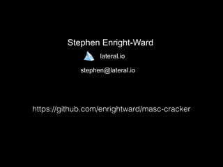 Solving very simple substitution ciphers algorithmically - Stephen Enright-Ward