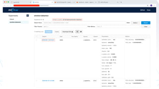 Tracking models with mlﬂow
 