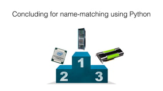 Concluding for name-matching using Python
 