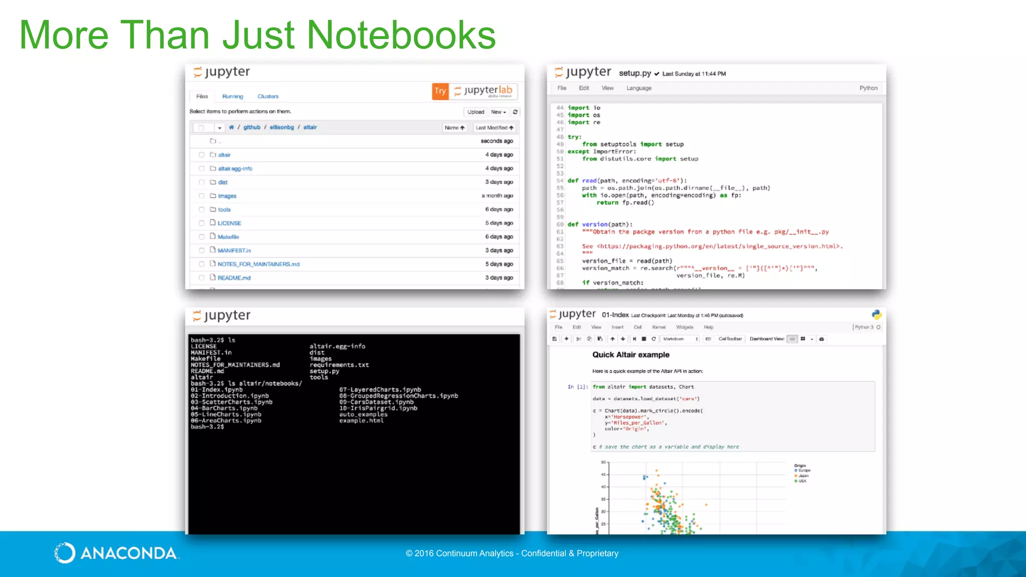 © 2016 Continuum Analytics - Confidential & Proprietary
More Than Just Notebooks
 