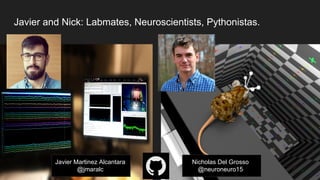 Neuroscience Lab: a tour through the eyes of  a pythonista, PyData Barcelona2017