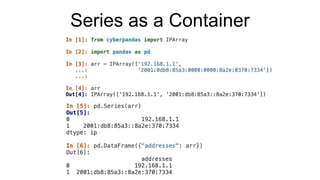 Series as a Container
 
