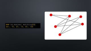 >>> nx.maximal_matching(G)
{(1, 4), (5, 2), (6, 3)}
 
