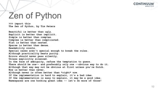 Python as the Zen of Data Science